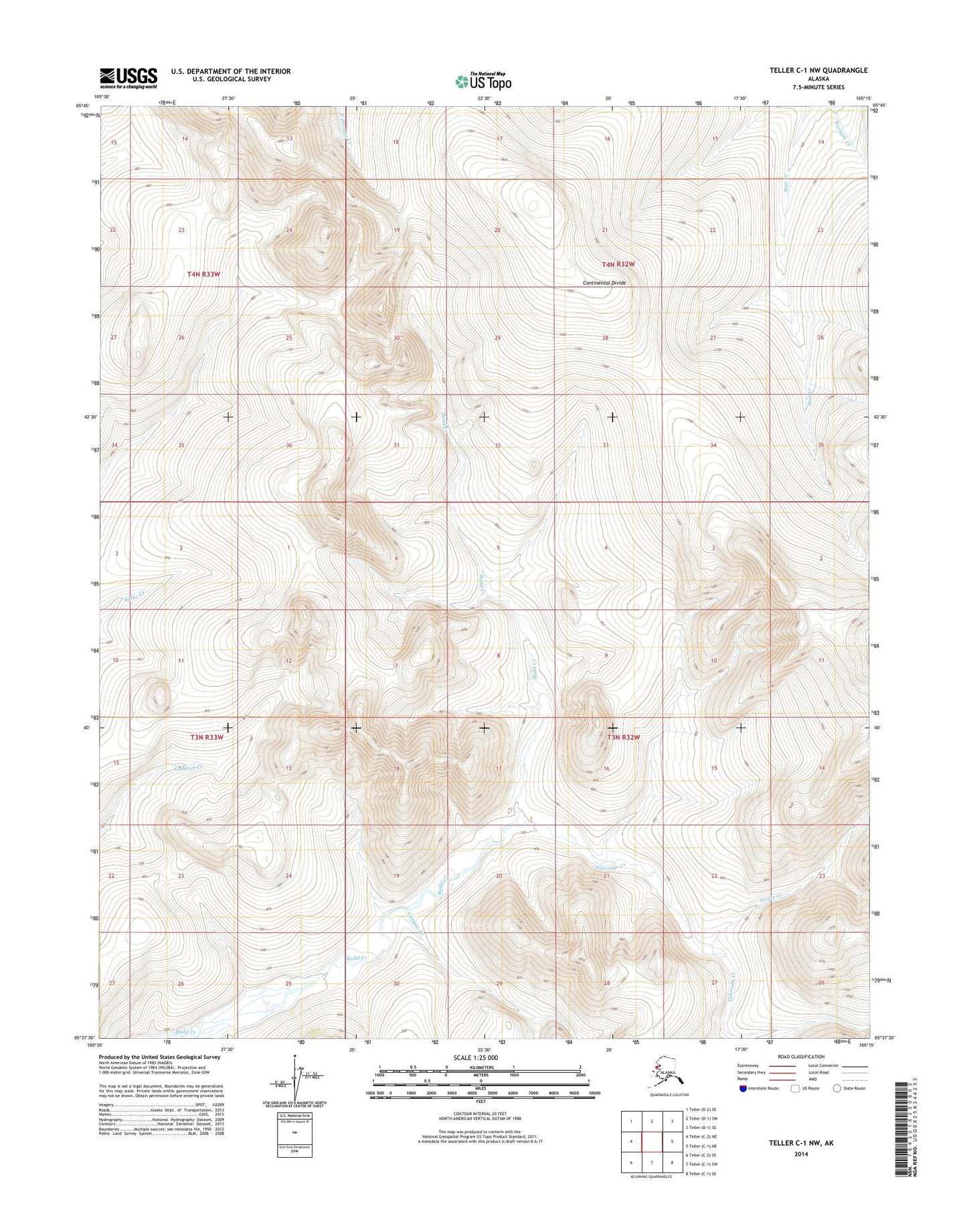 Teller C-1 NW Alaska US Topo Map Image