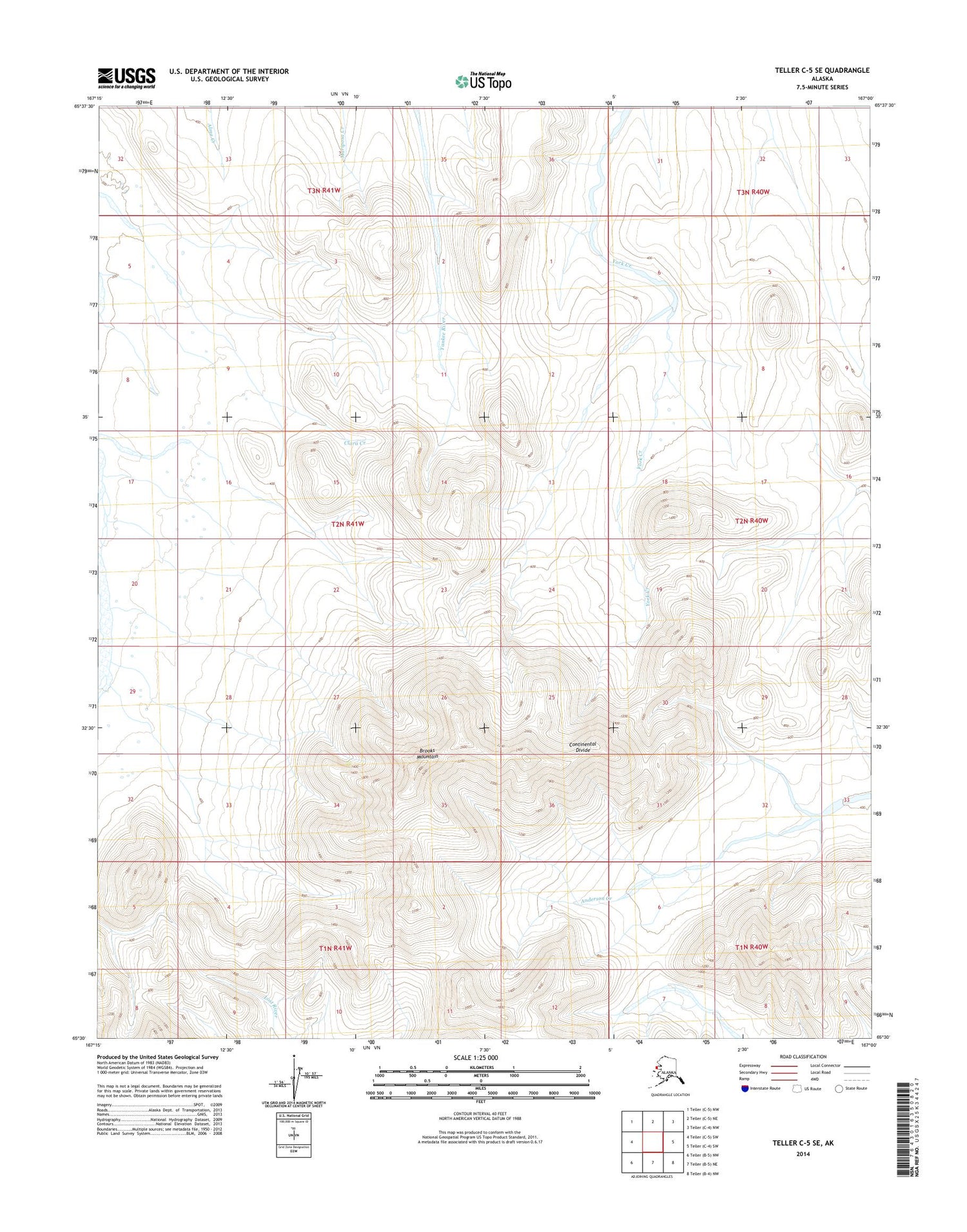 Teller C-5 SE Alaska US Topo Map Image