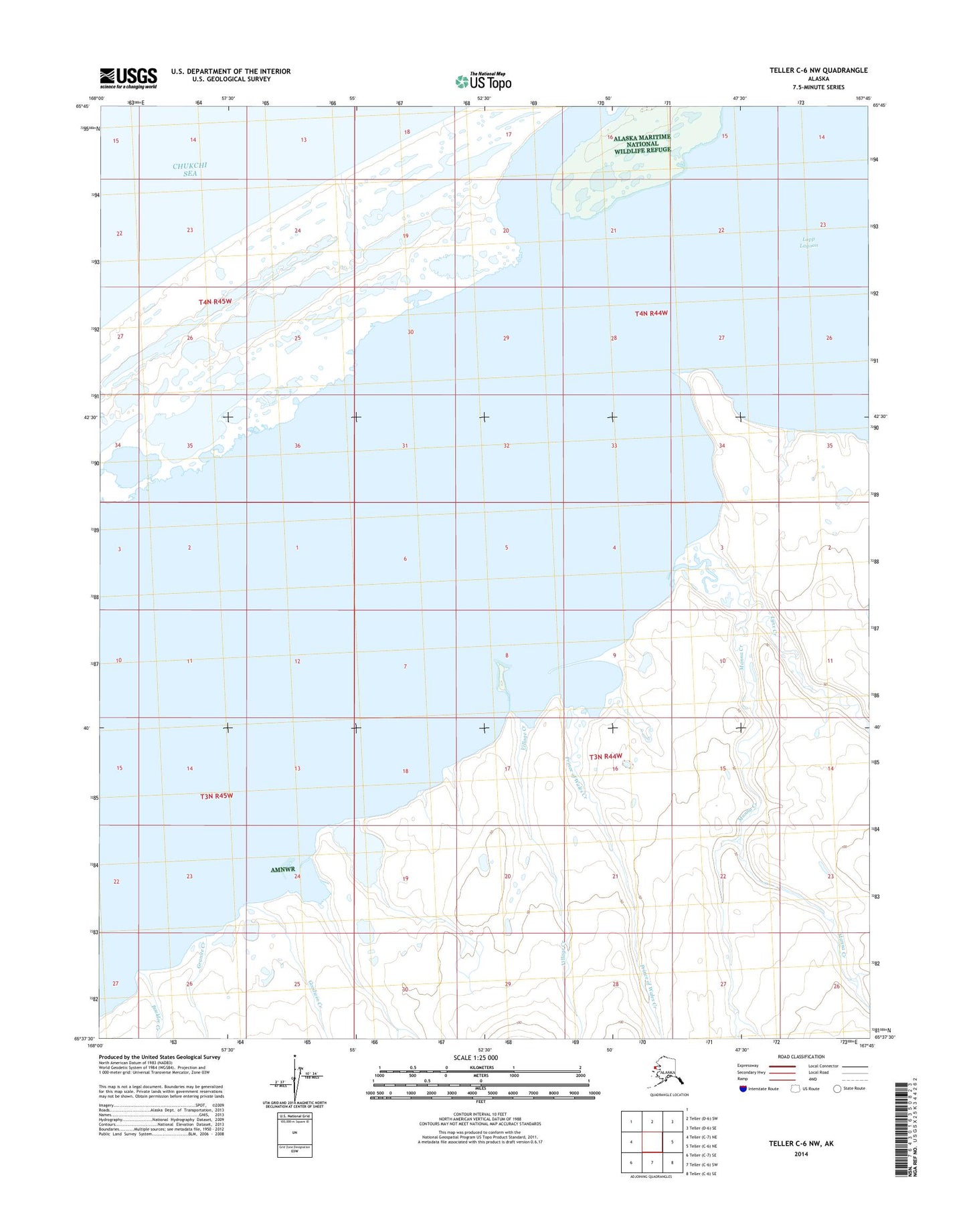 Teller C-6 NW Alaska US Topo Map Image