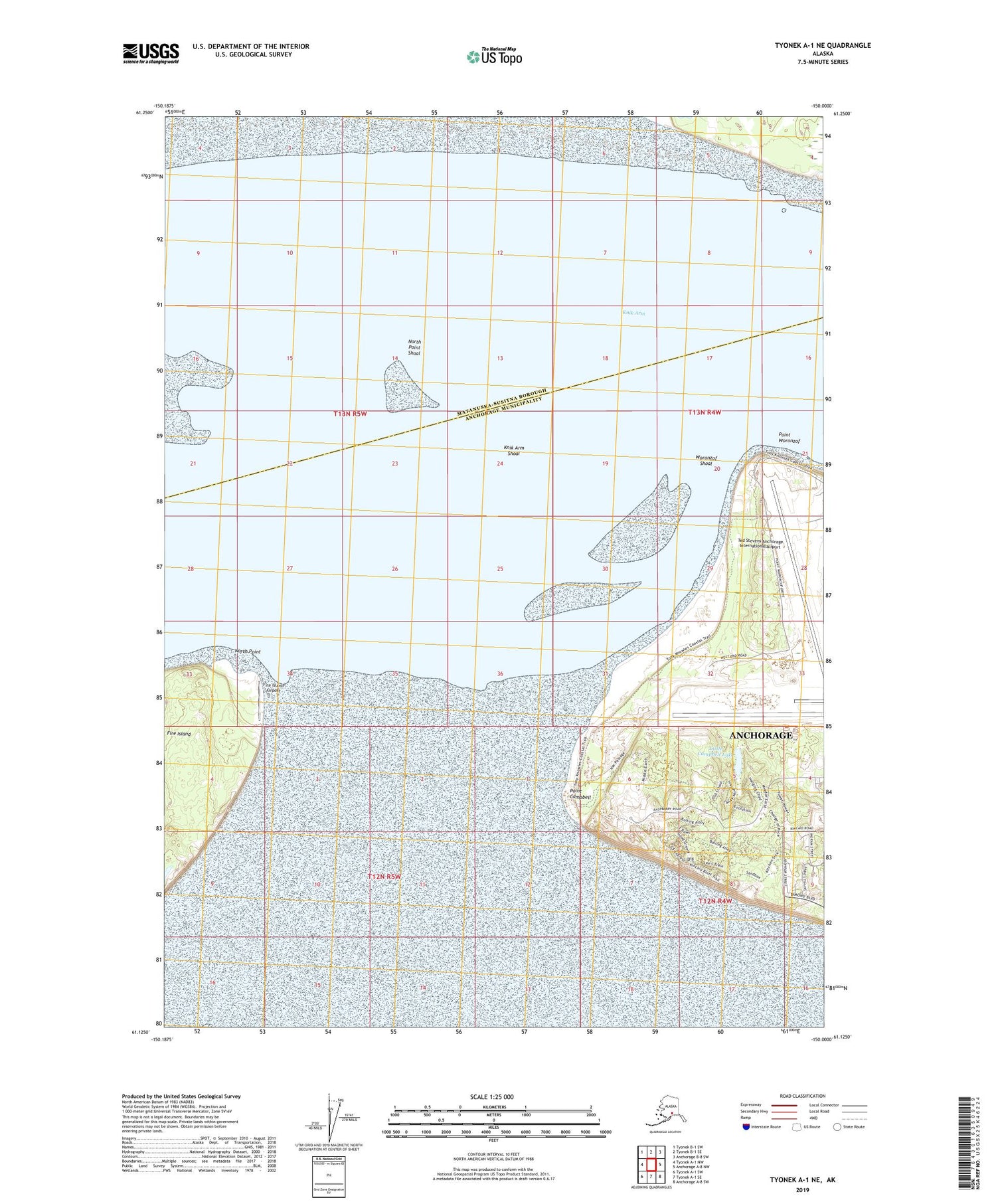 Tyonek A-1 NE Alaska US Topo Map Image