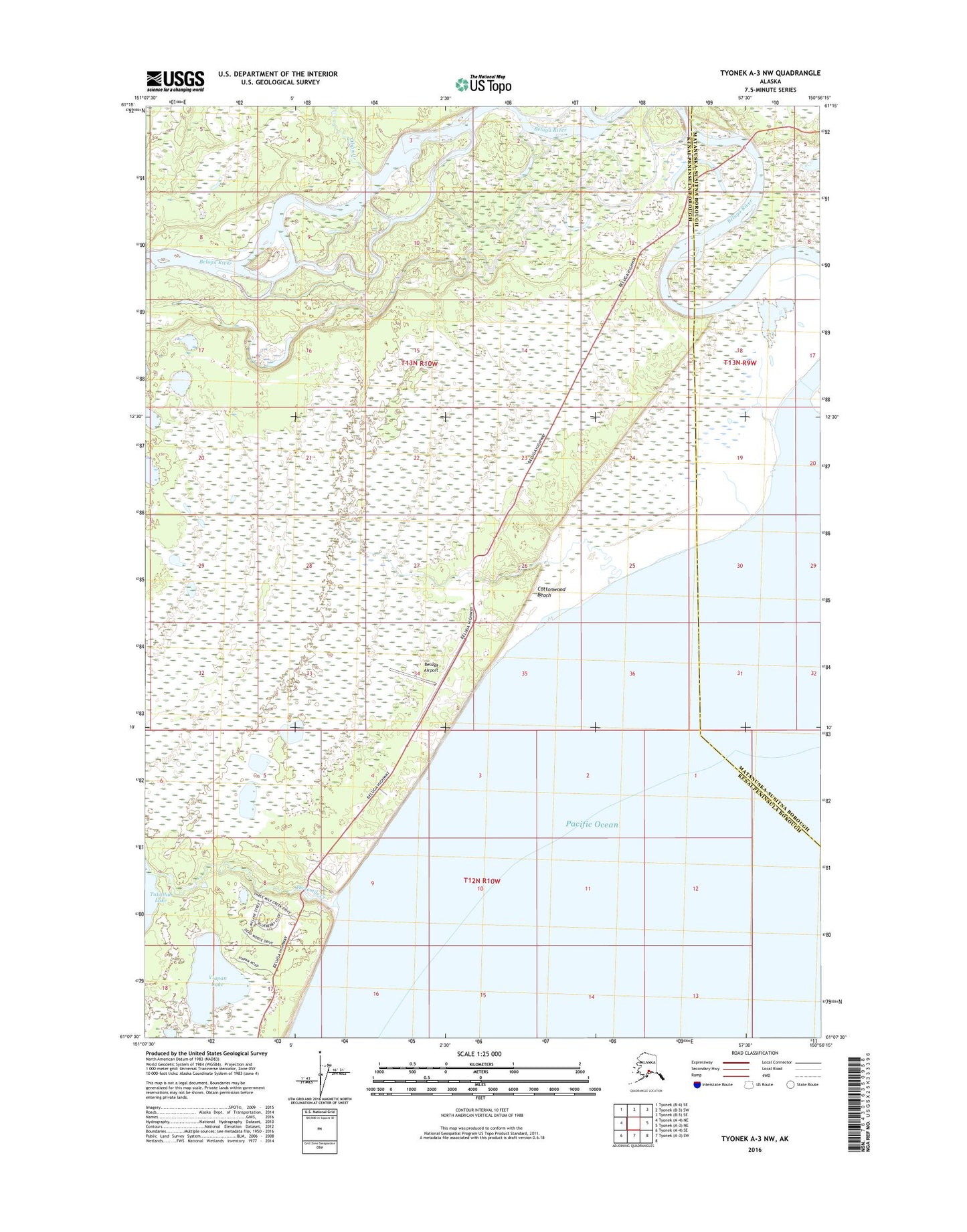 Tyonek A-3 NW Alaska US Topo Map Image