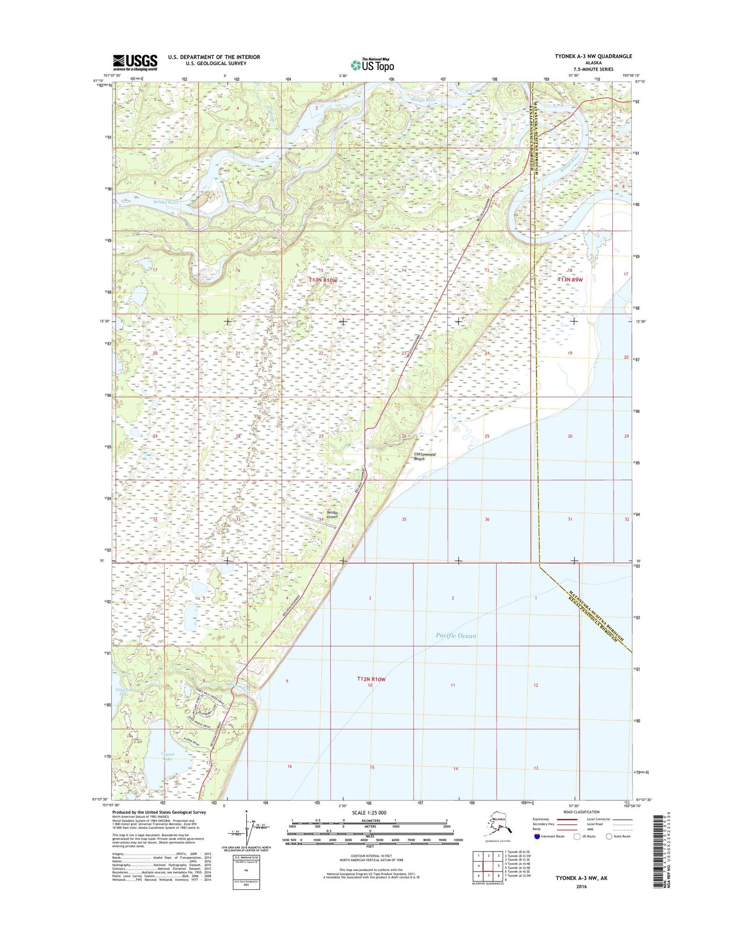 Tyonek A-3 NW Alaska US Topo Map Image