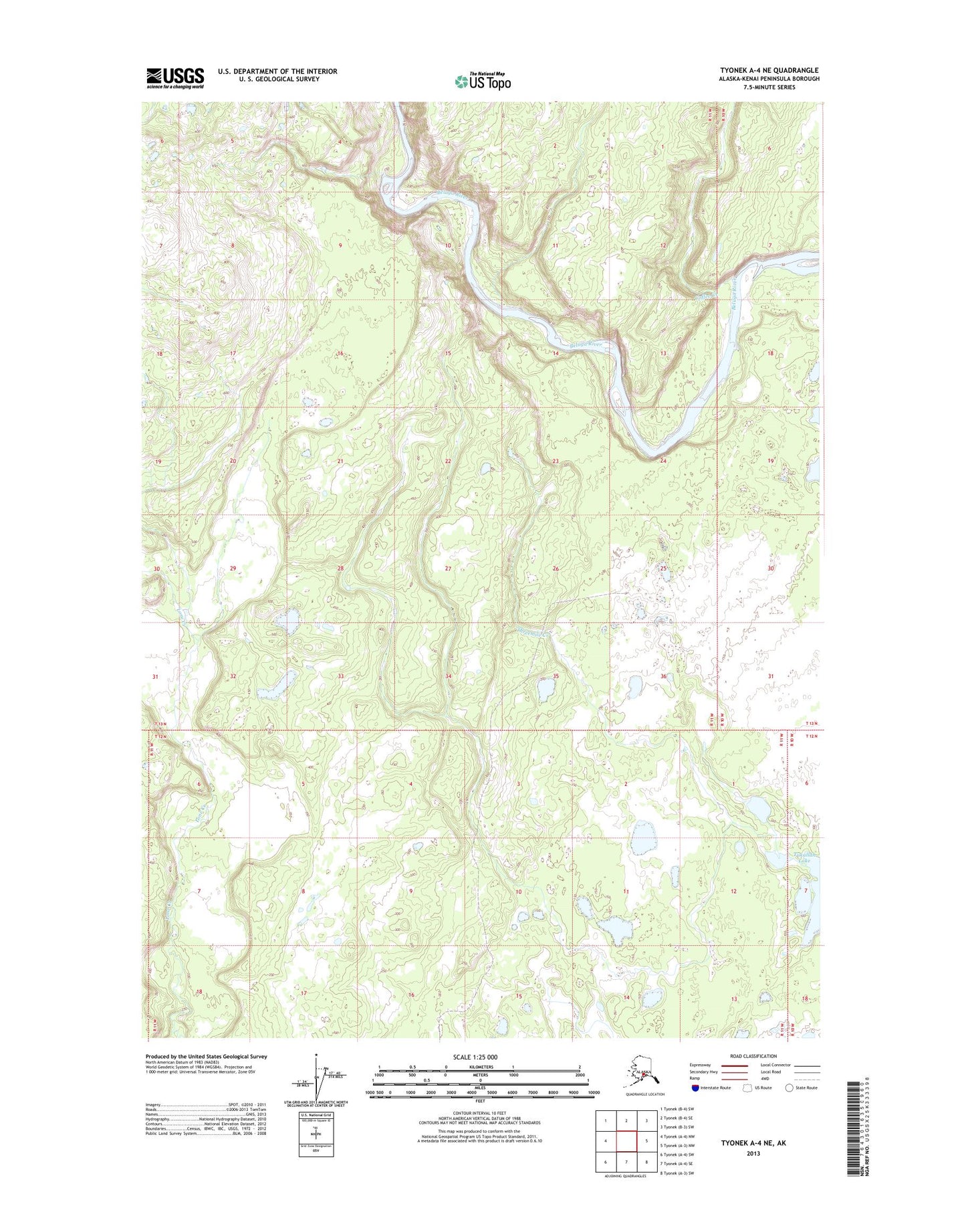 Tyonek A-4 NE Alaska US Topo Map Image