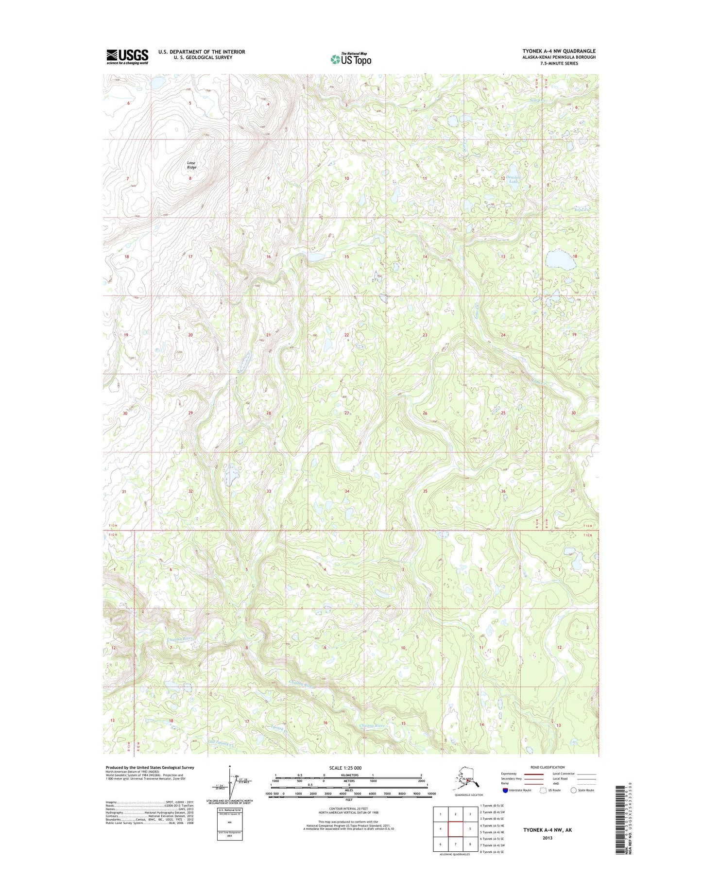 Tyonek A-4 NW Alaska US Topo Map Image