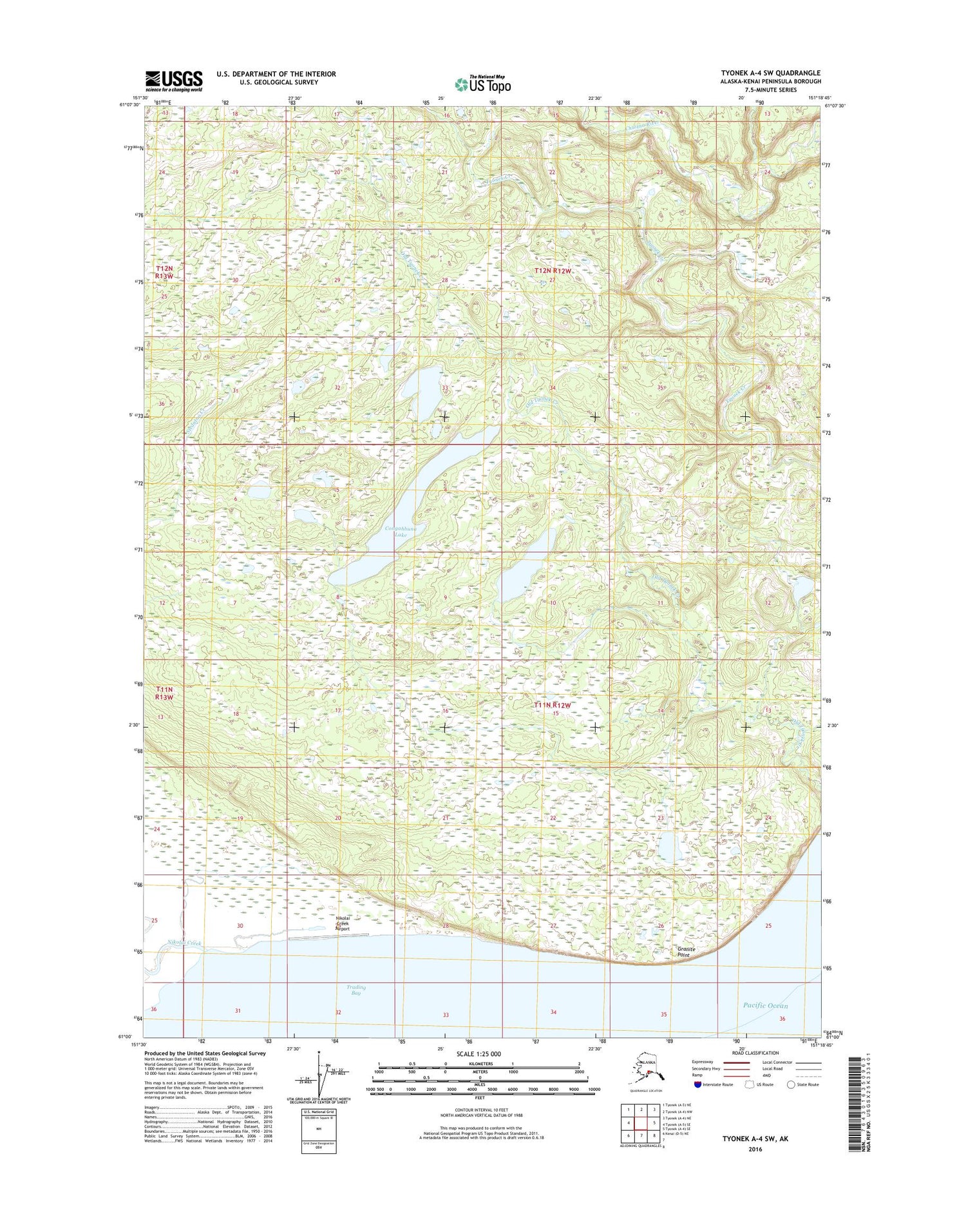 Tyonek A-4 SW Alaska US Topo Map Image