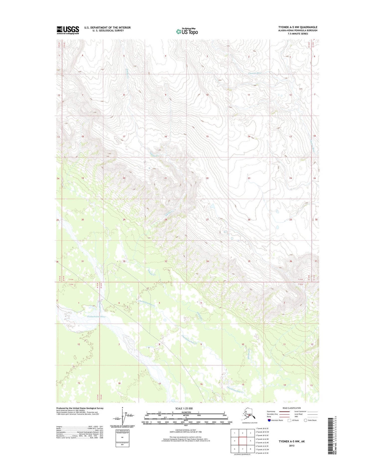 Tyonek A-5 NW Alaska US Topo Map Image