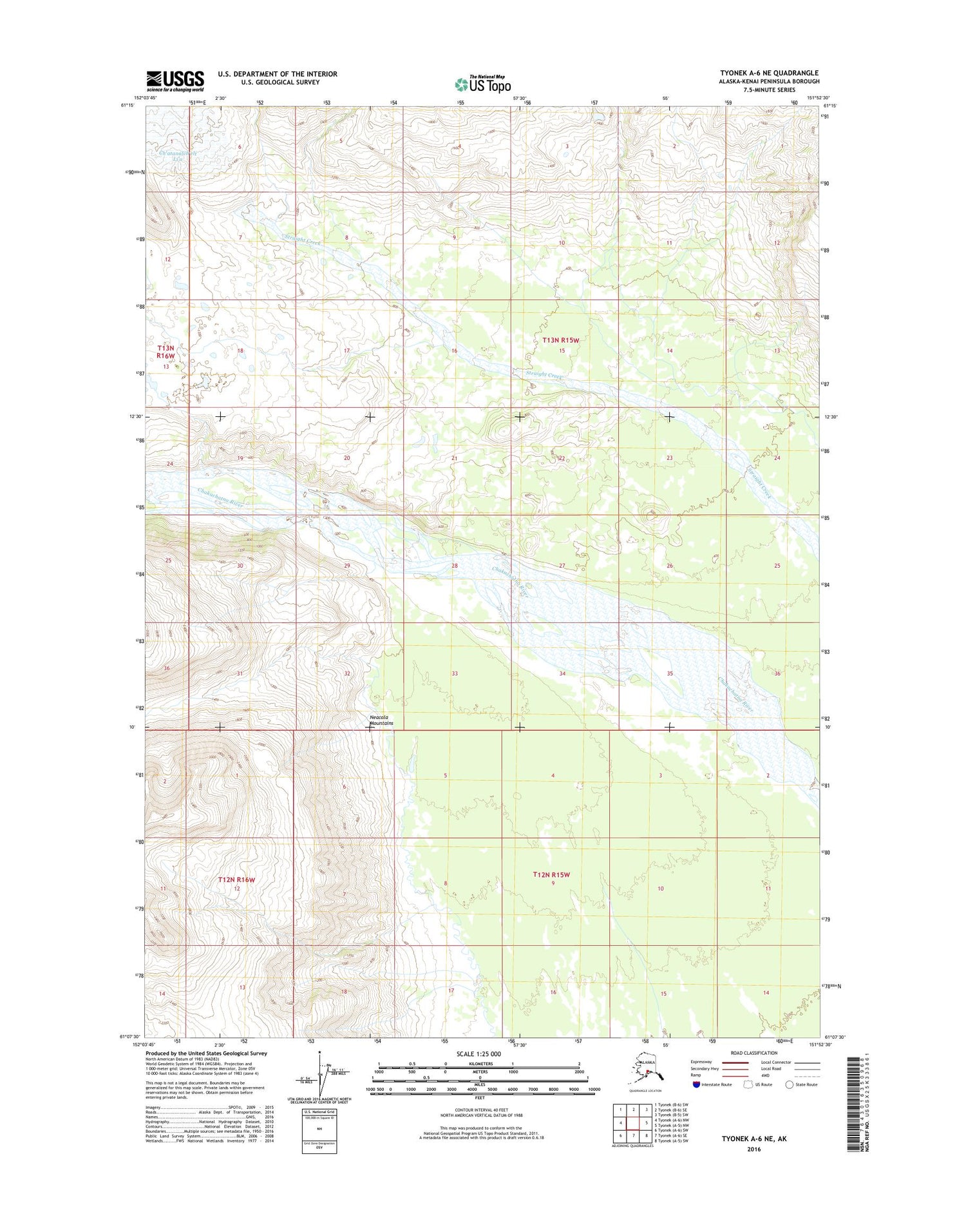 Tyonek A-6 NE Alaska US Topo Map Image