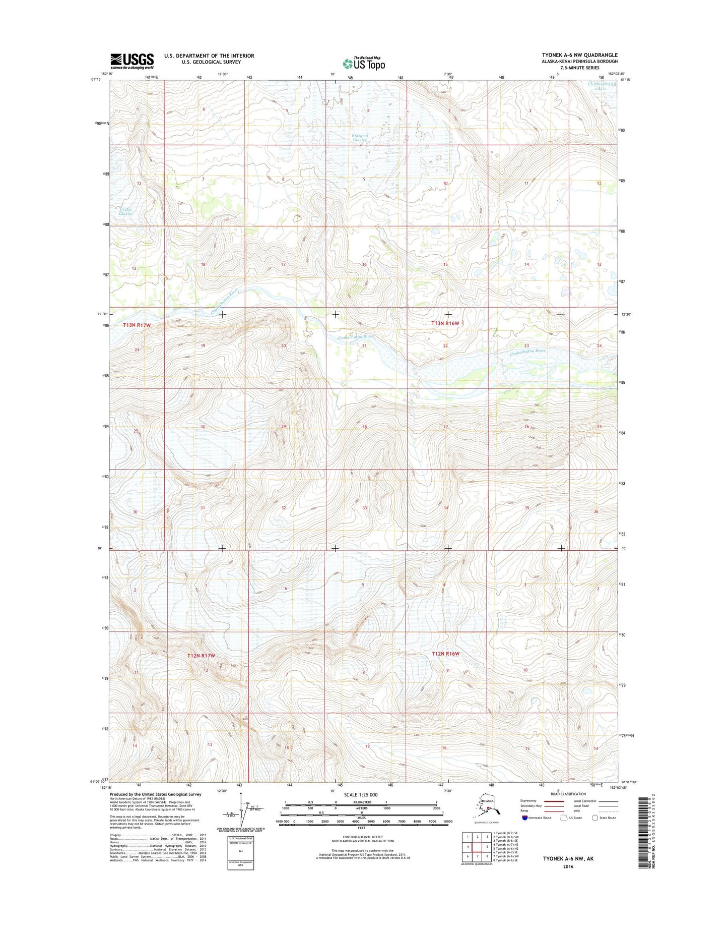 Tyonek A-6 NW Alaska US Topo Map Image
