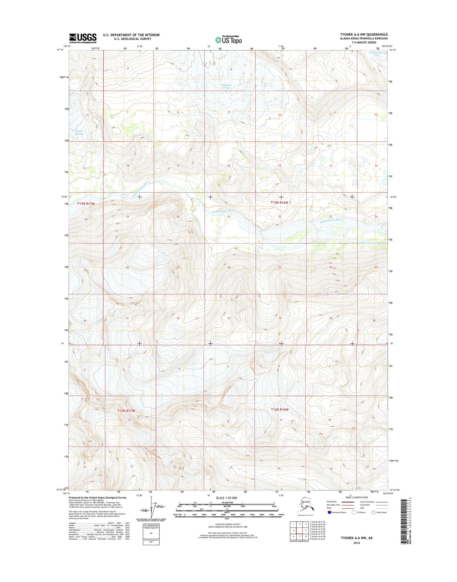 Tyonek A-6 NW Alaska US Topo Map Image