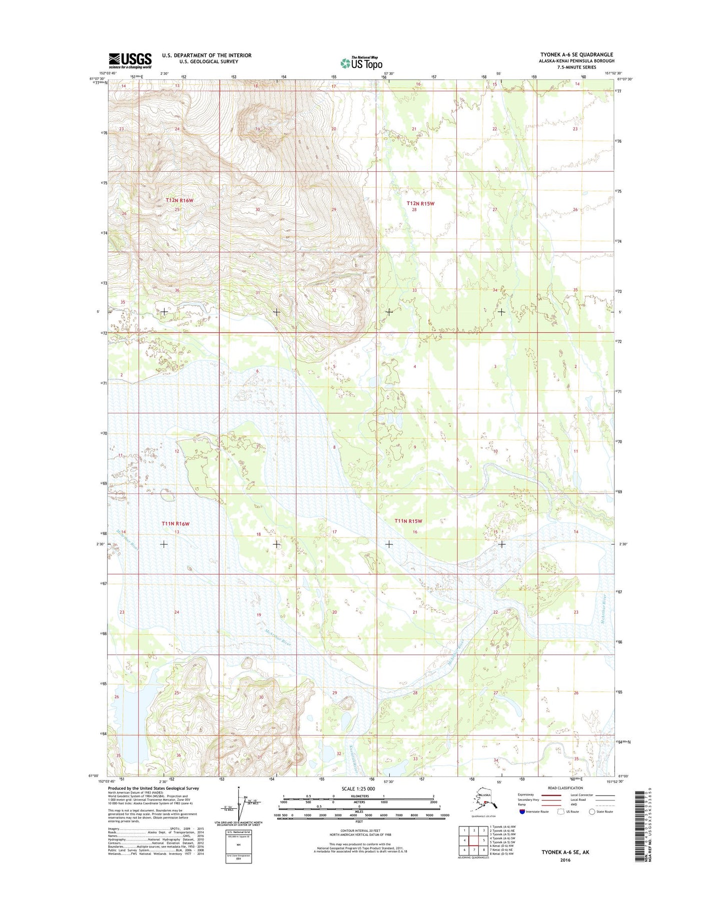 Tyonek A-6 SE Alaska US Topo Map Image