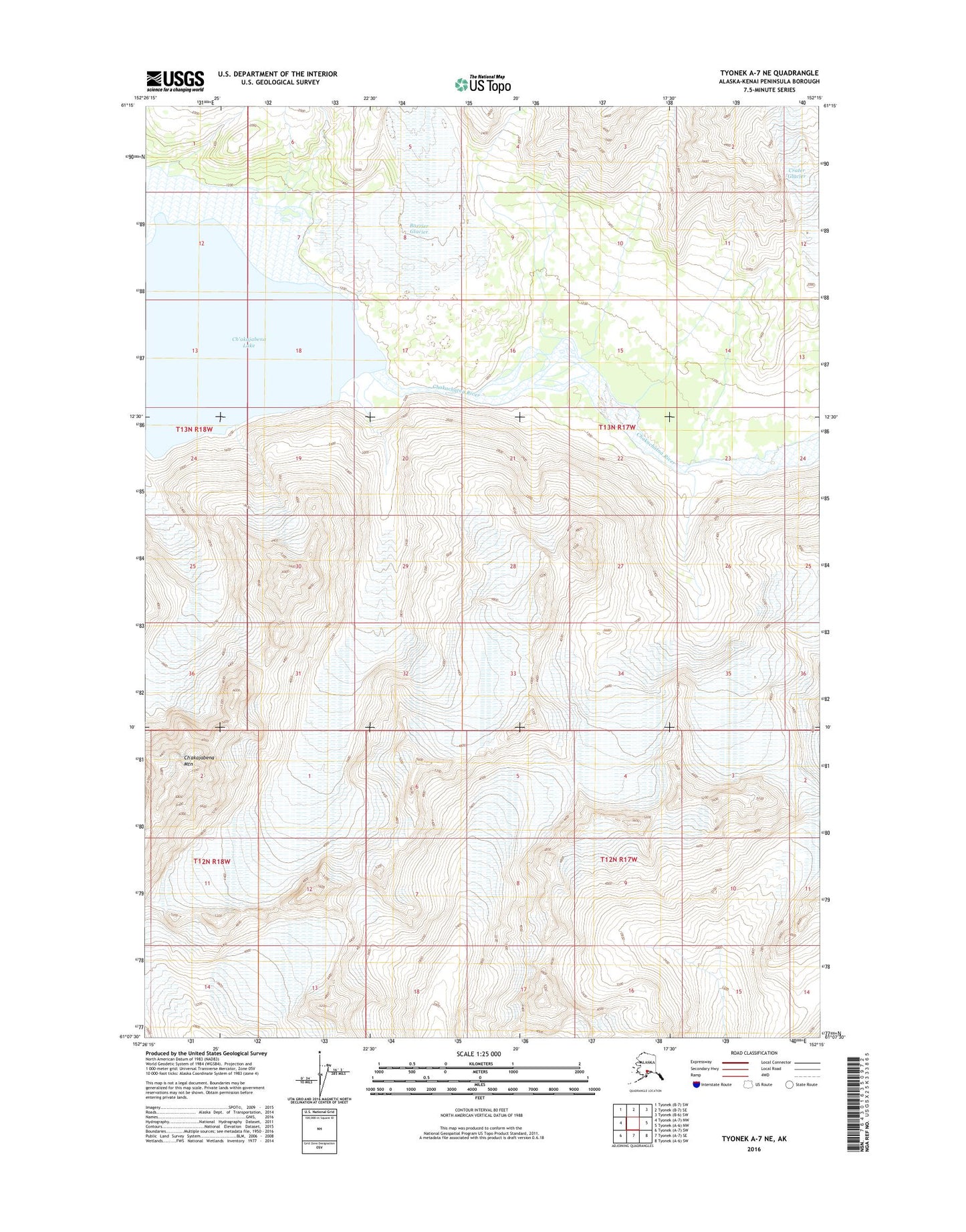 Tyonek A-7 NE Alaska US Topo Map Image