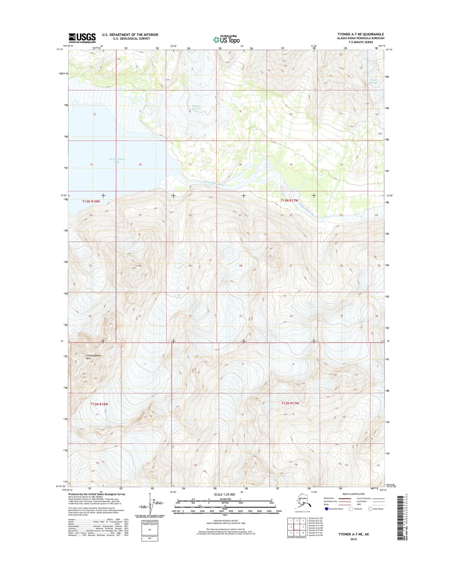 Tyonek A-7 NE Alaska US Topo Map Image