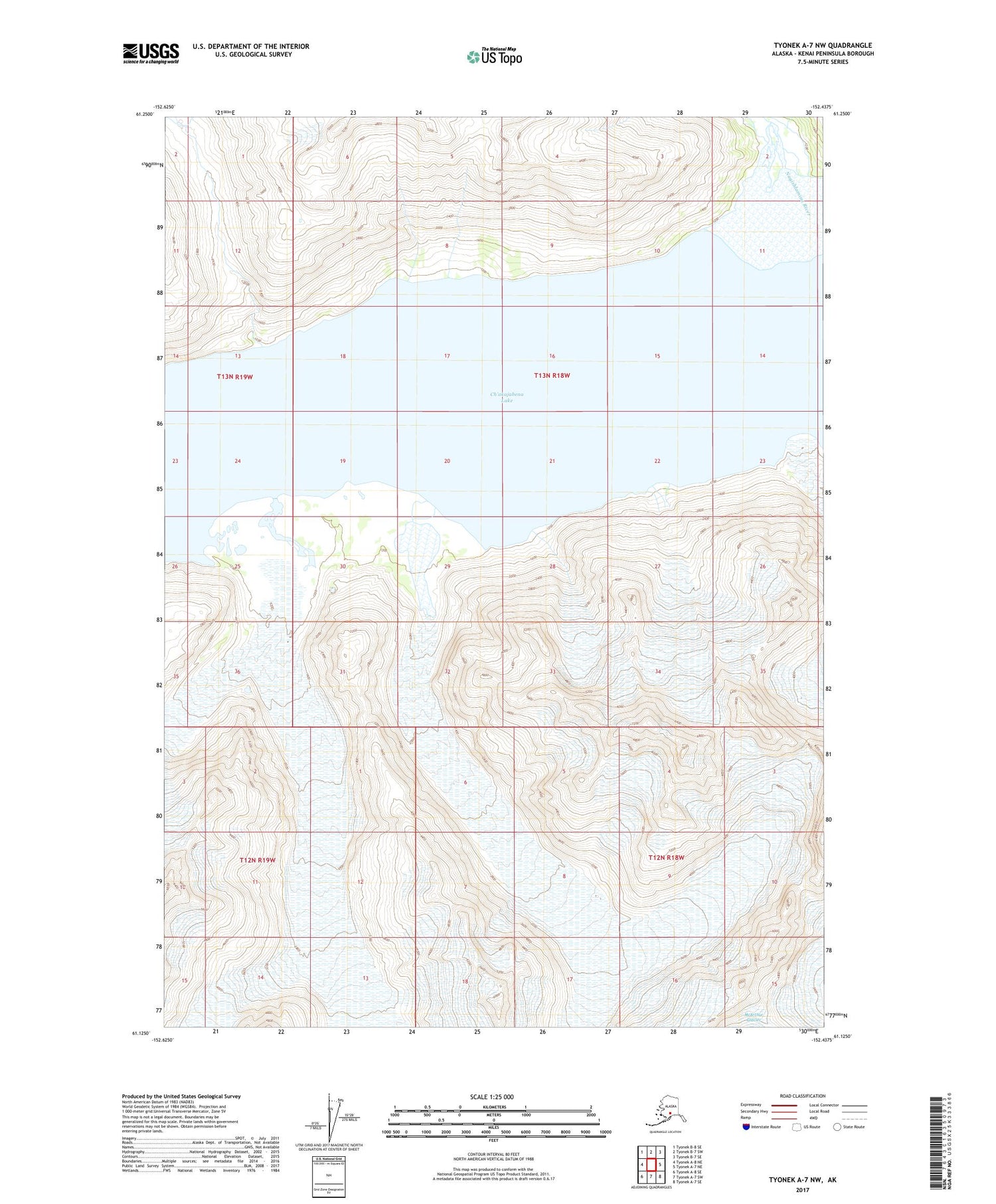 Tyonek A-7 NW Alaska US Topo Map Image
