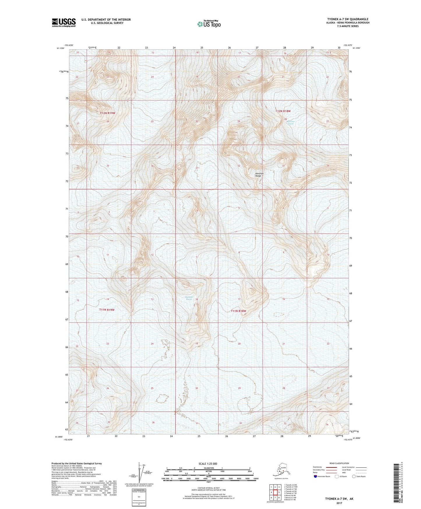 Tyonek A-7 SW Alaska US Topo Map Image