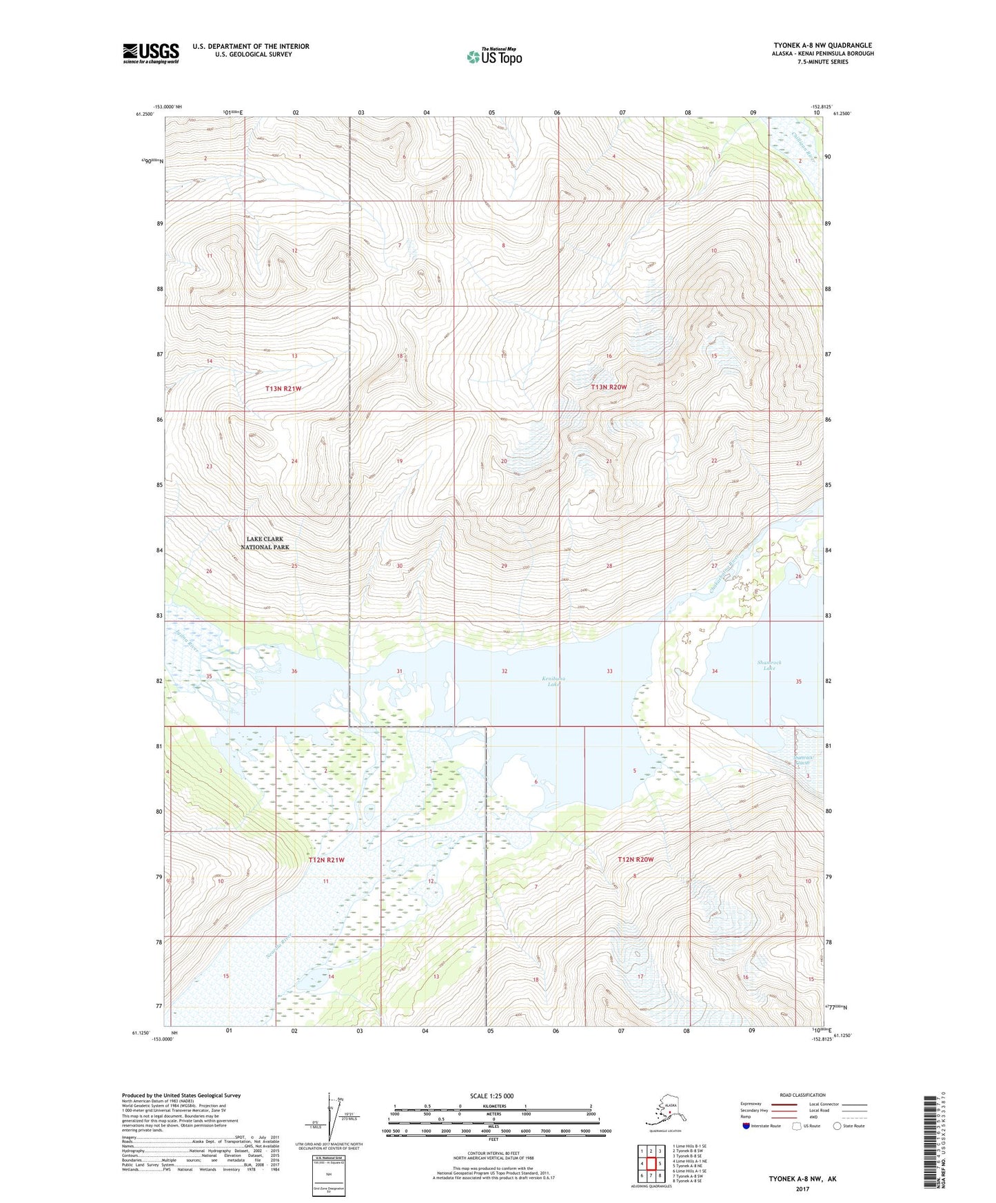 Tyonek A-8 NW Alaska US Topo Map Image