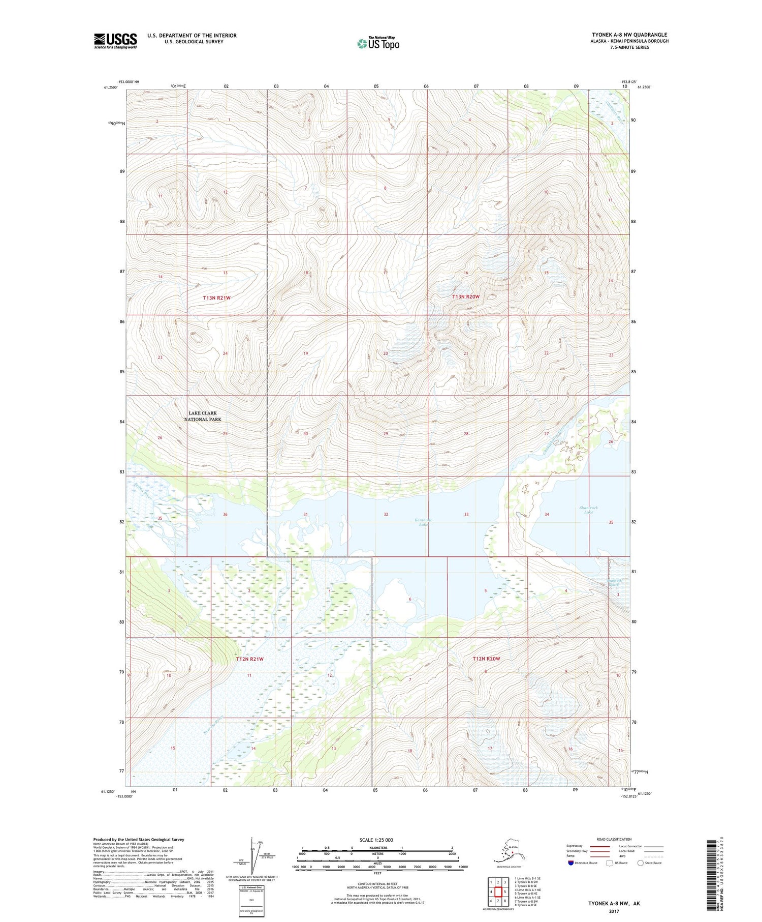 Tyonek A-8 NW Alaska US Topo Map Image