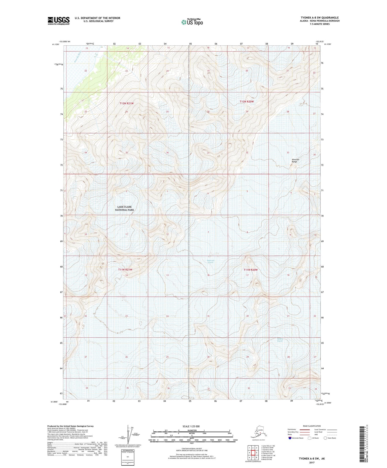 Tyonek A-8 SW Alaska US Topo Map Image