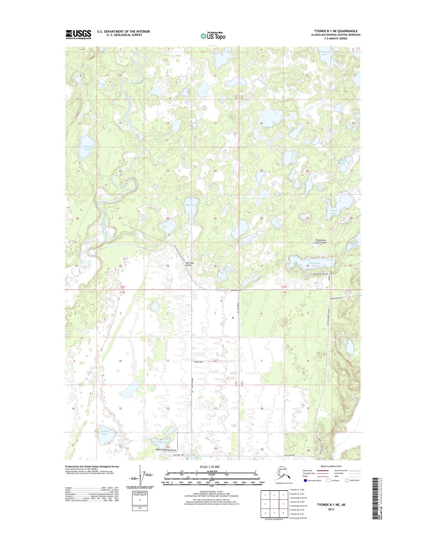 Tyonek B-1 NE Alaska US Topo Map Image