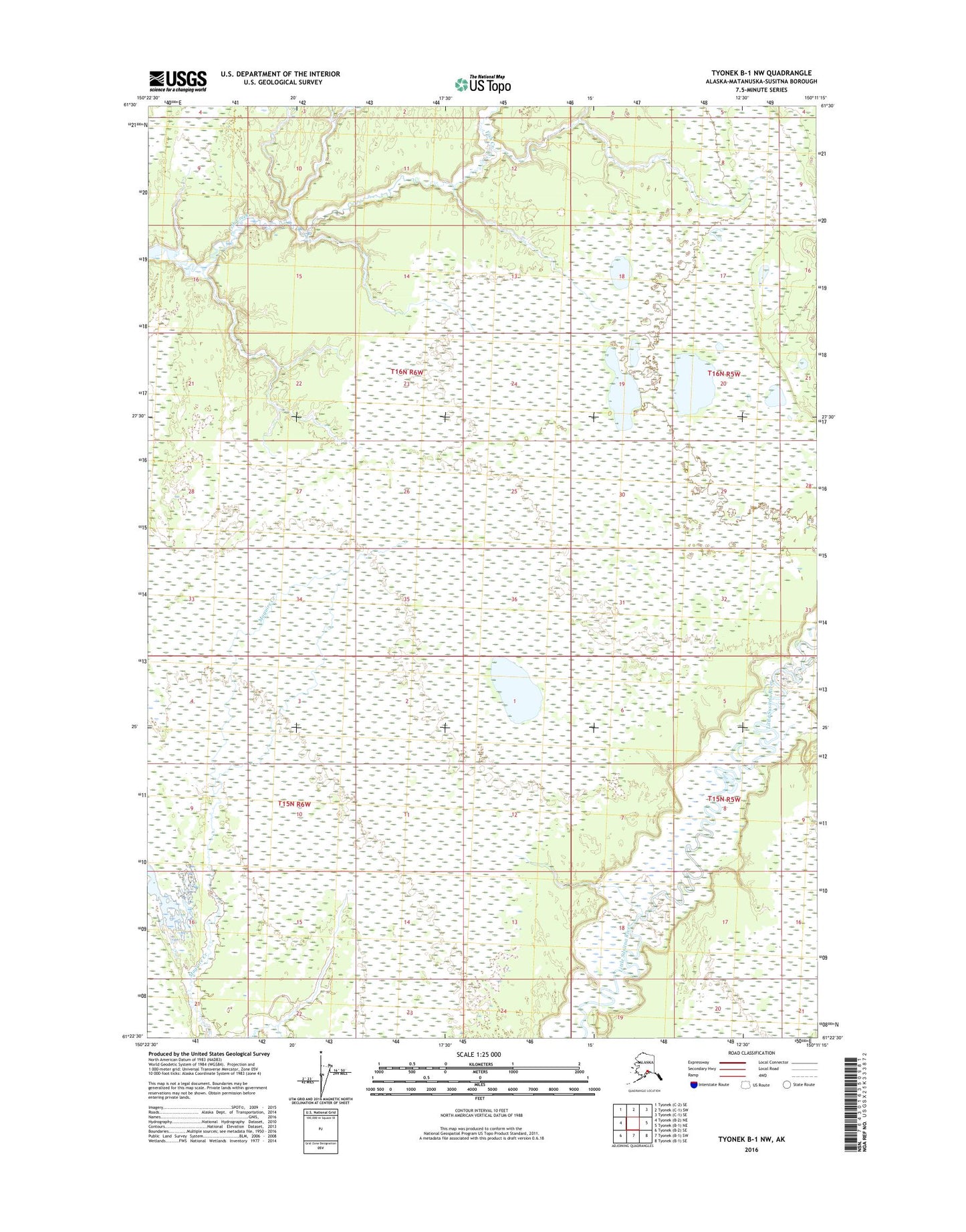 Tyonek B-1 NW Alaska US Topo Map Image