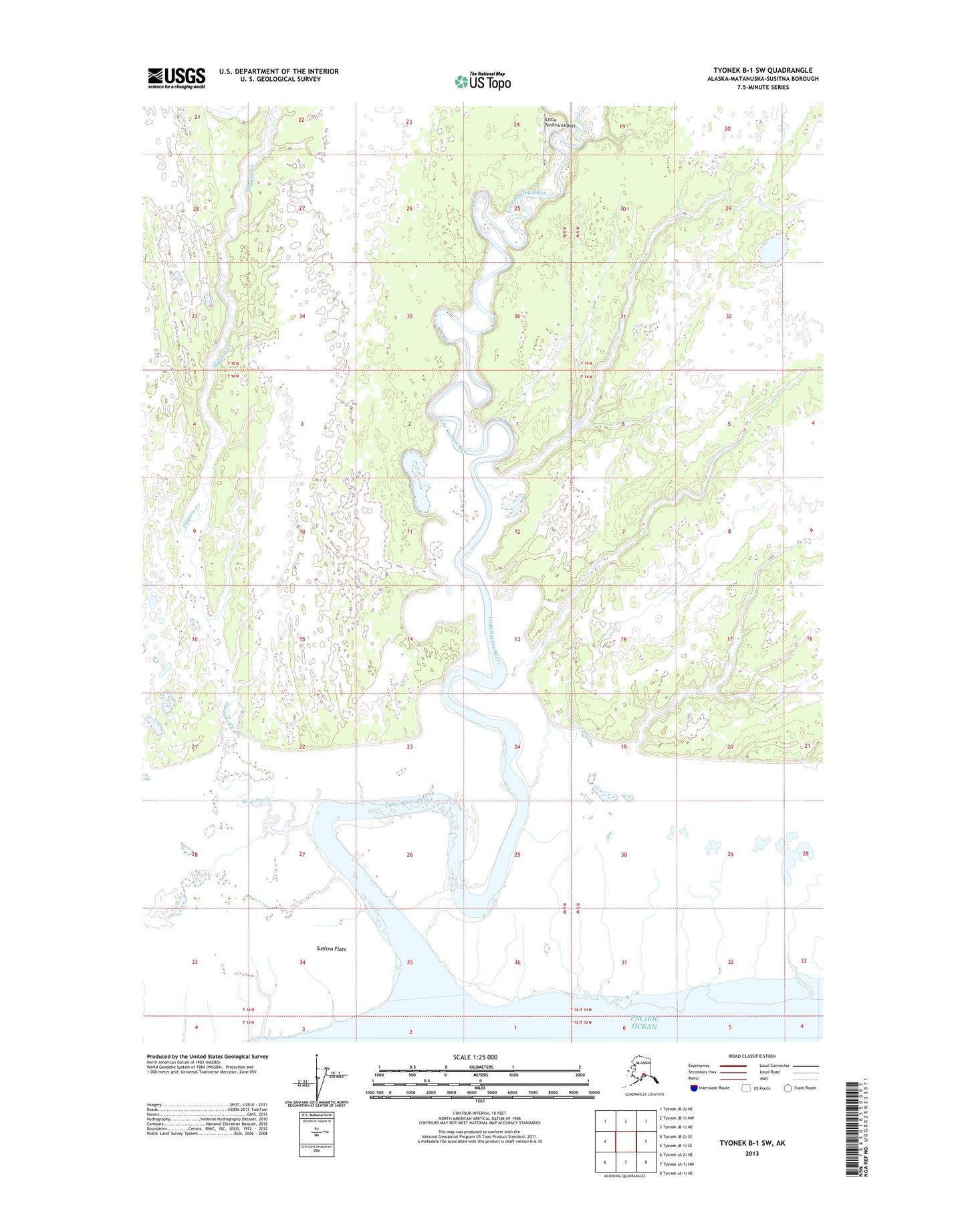 Tyonek B-1 SW Alaska US Topo Map Image