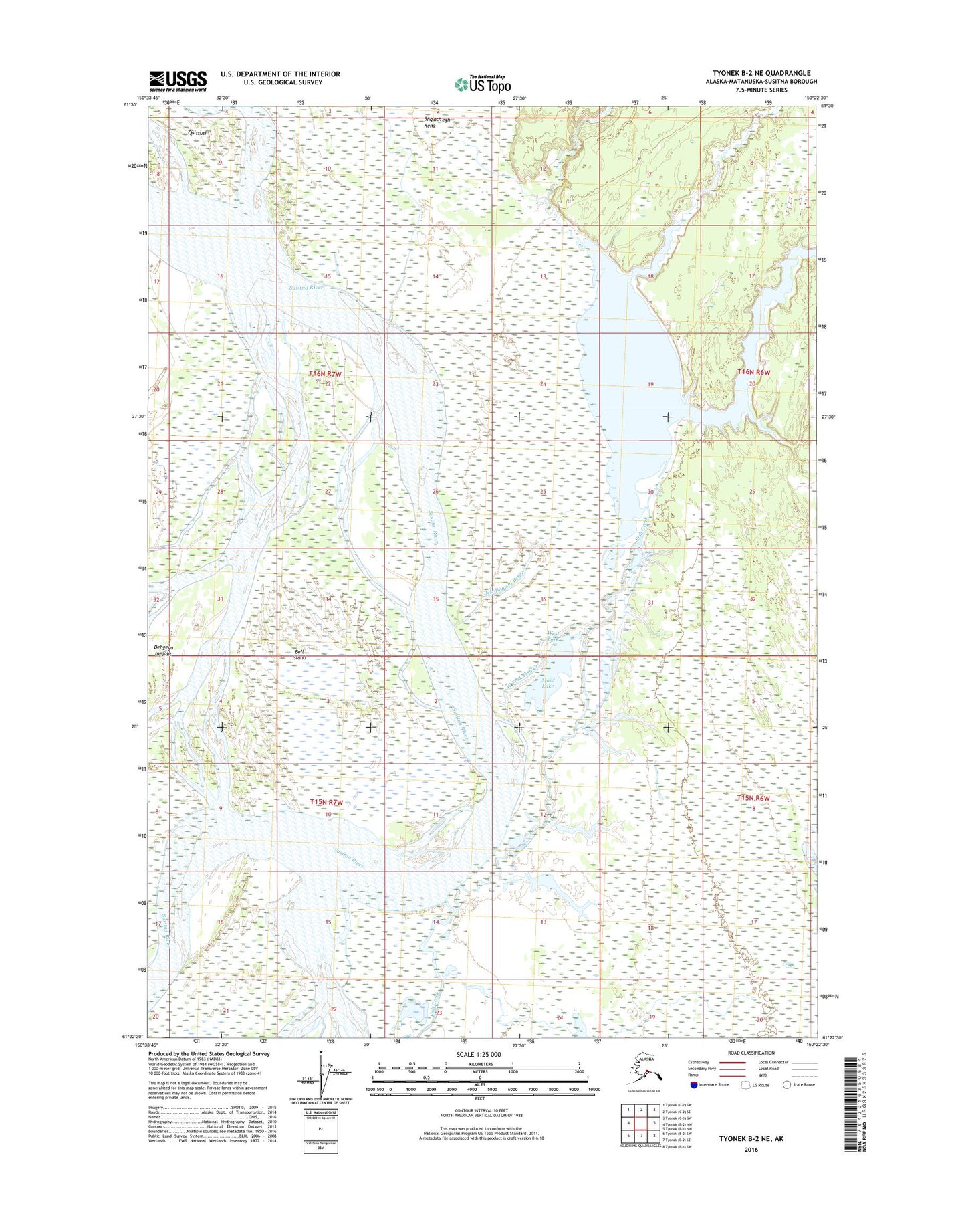 Tyonek B-2 NE Alaska US Topo Map Image