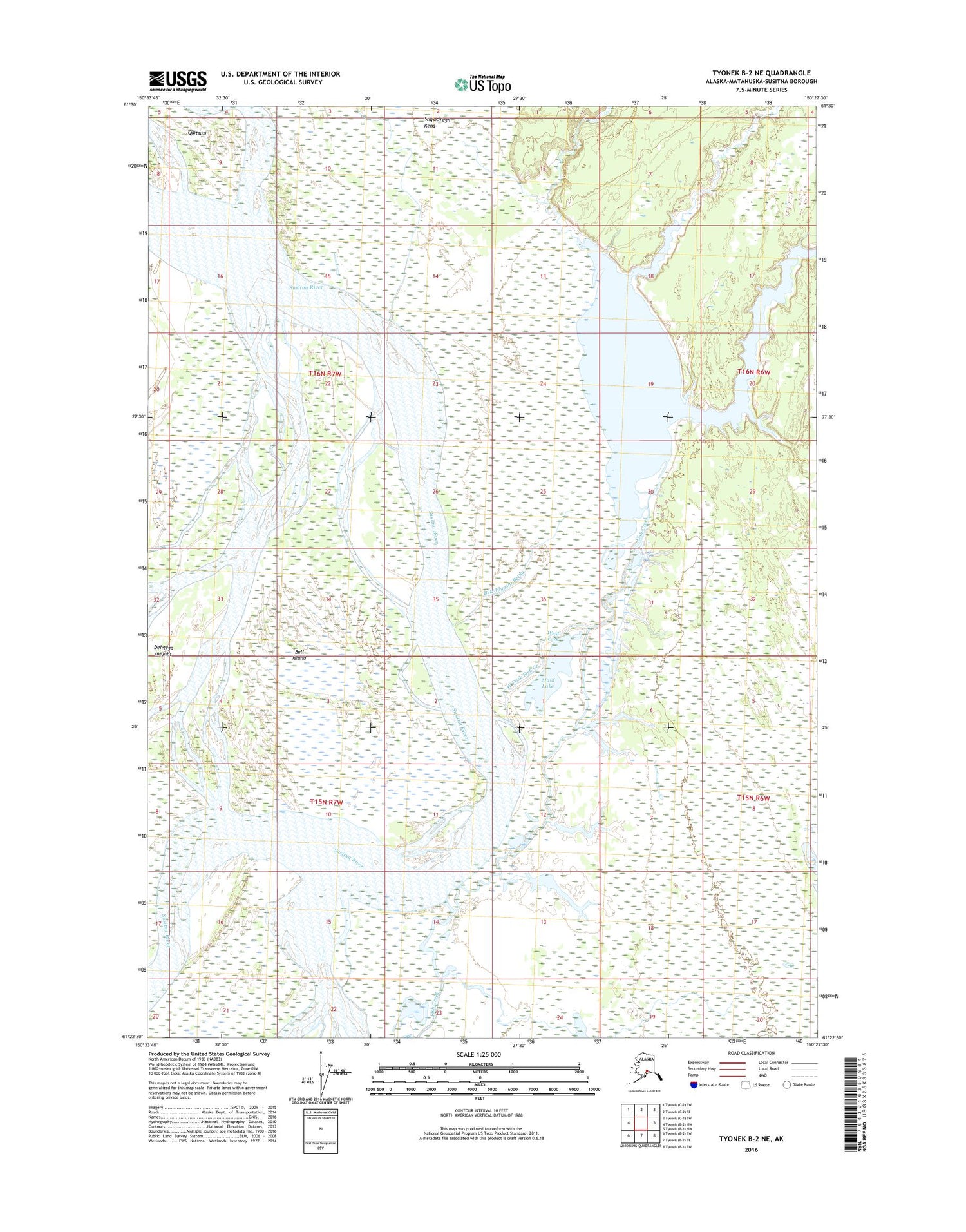 Tyonek B-2 NE Alaska US Topo Map Image