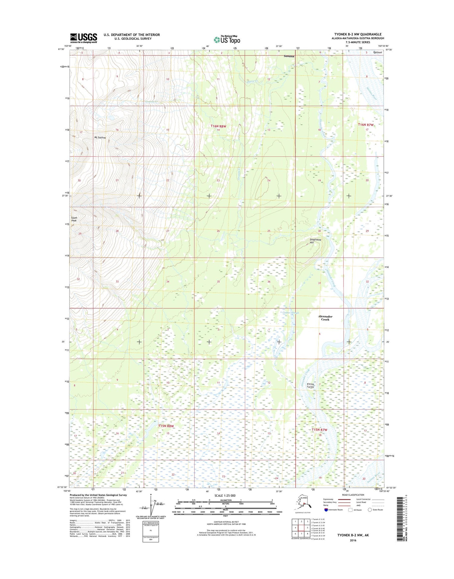 Tyonek B-2 NW Alaska US Topo Map Image