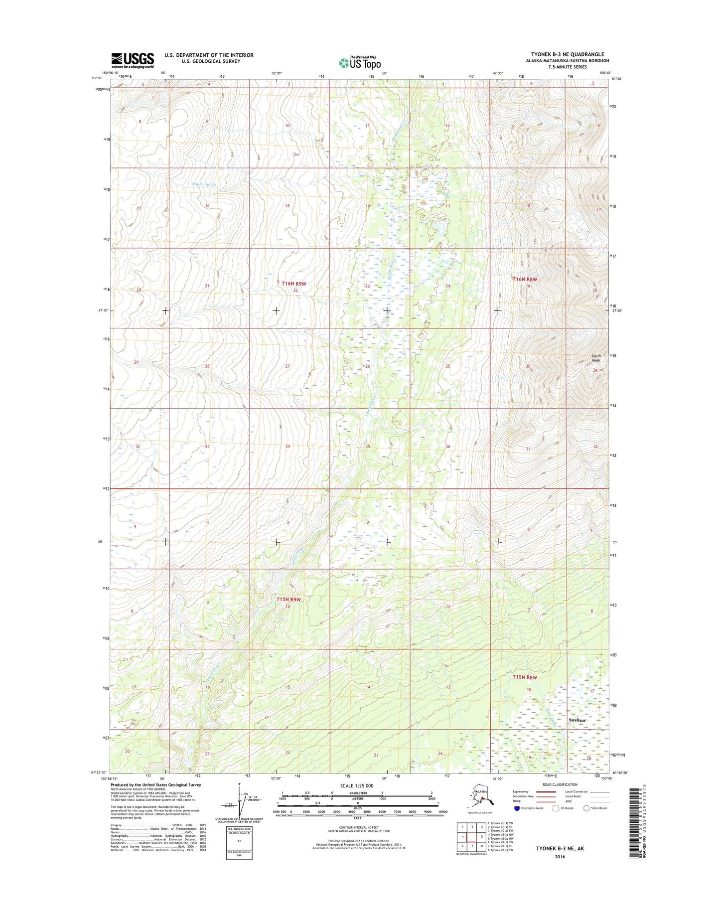 Tyonek B-3 NE Alaska US Topo Map Image