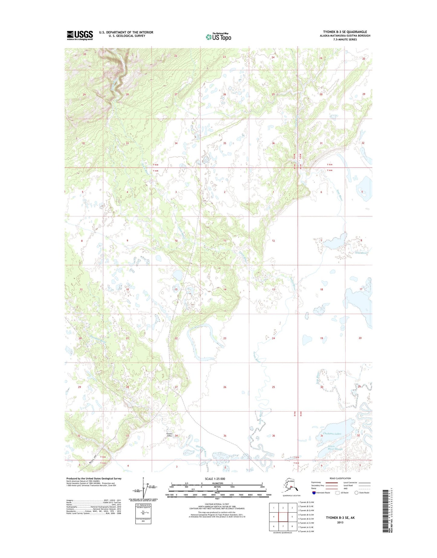 Tyonek B-3 SE Alaska US Topo Map Image