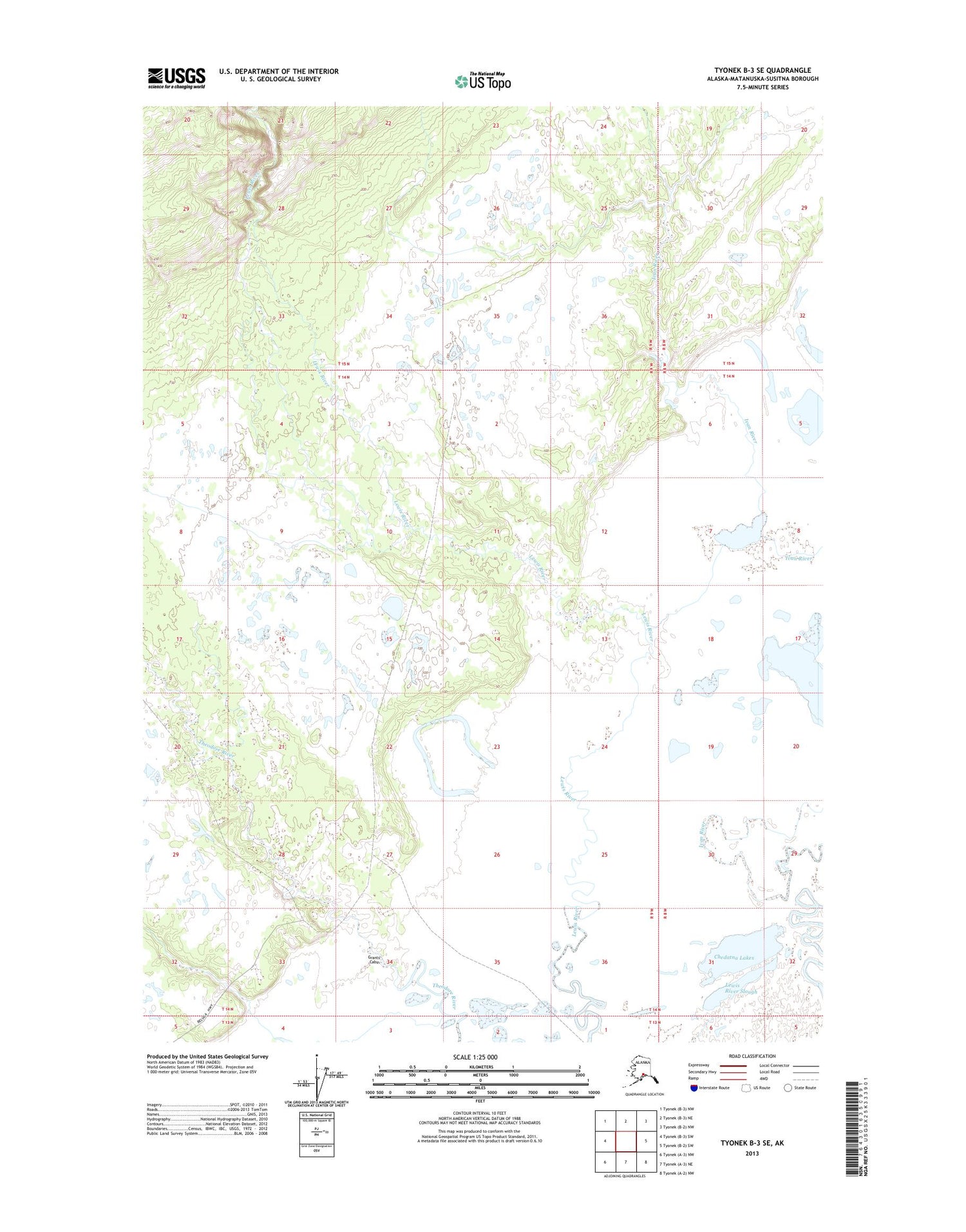 Tyonek B-3 SE Alaska US Topo Map Image