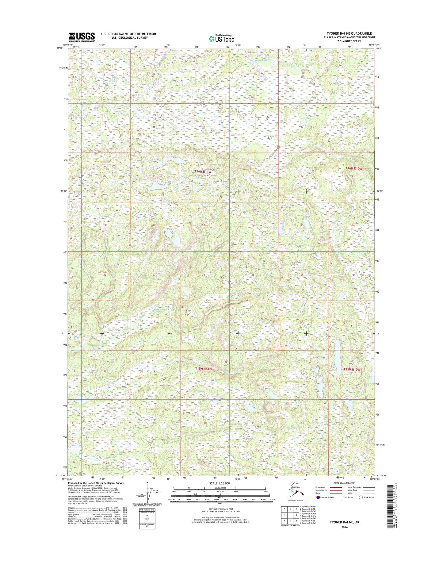 Tyonek B-4 NE Alaska US Topo Map Image