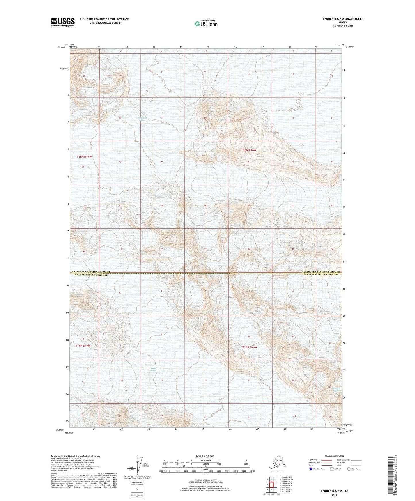 Tyonek B-6 NW Alaska US Topo Map Image