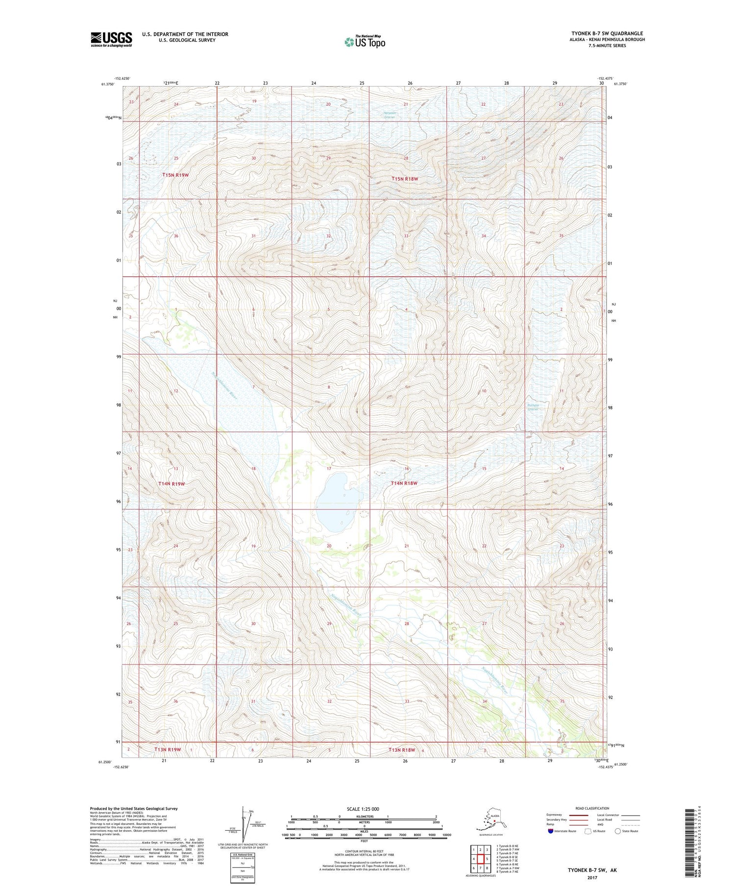 Tyonek B-7 SW Alaska US Topo Map Image