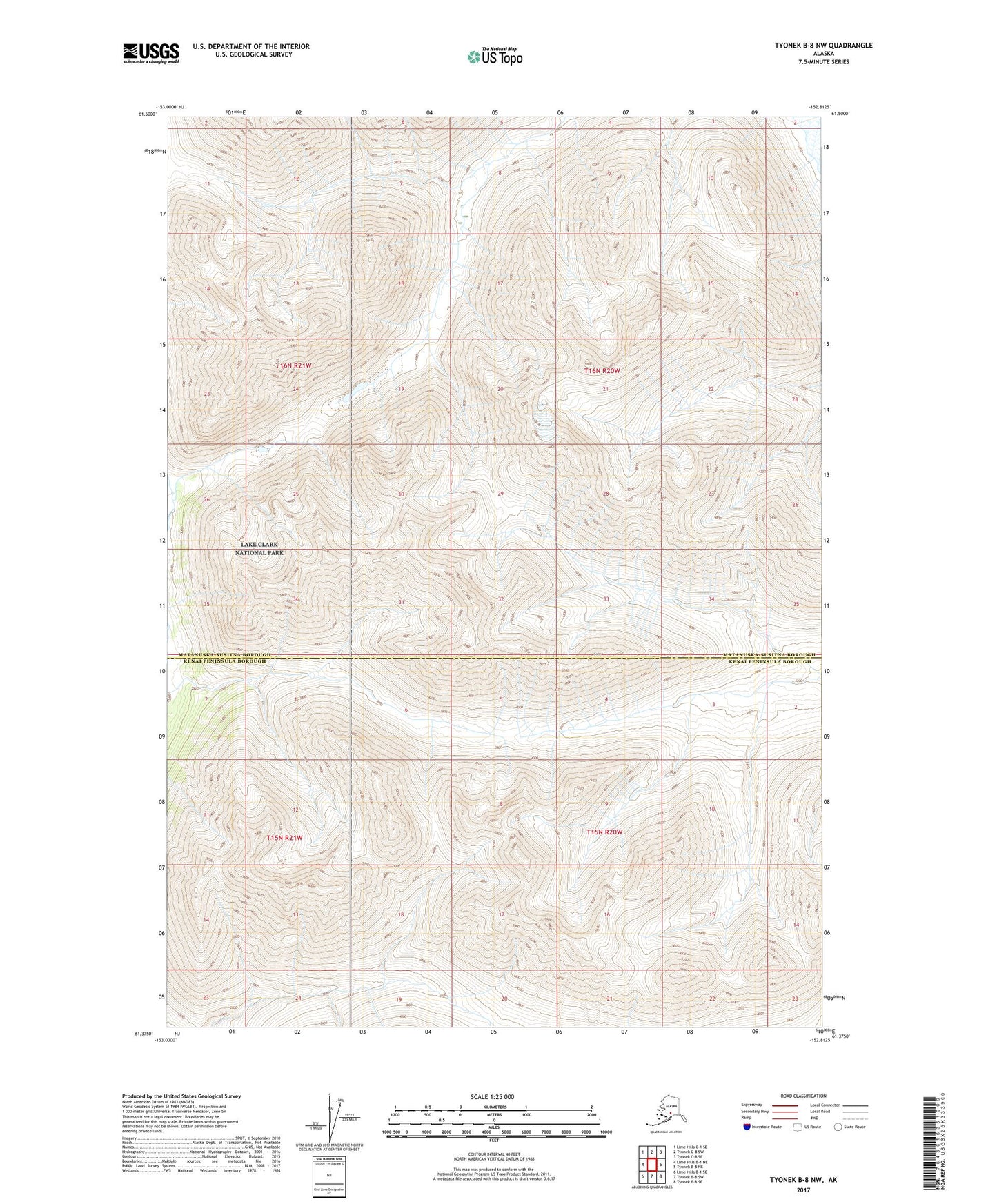 Tyonek B-8 NW Alaska US Topo Map Image