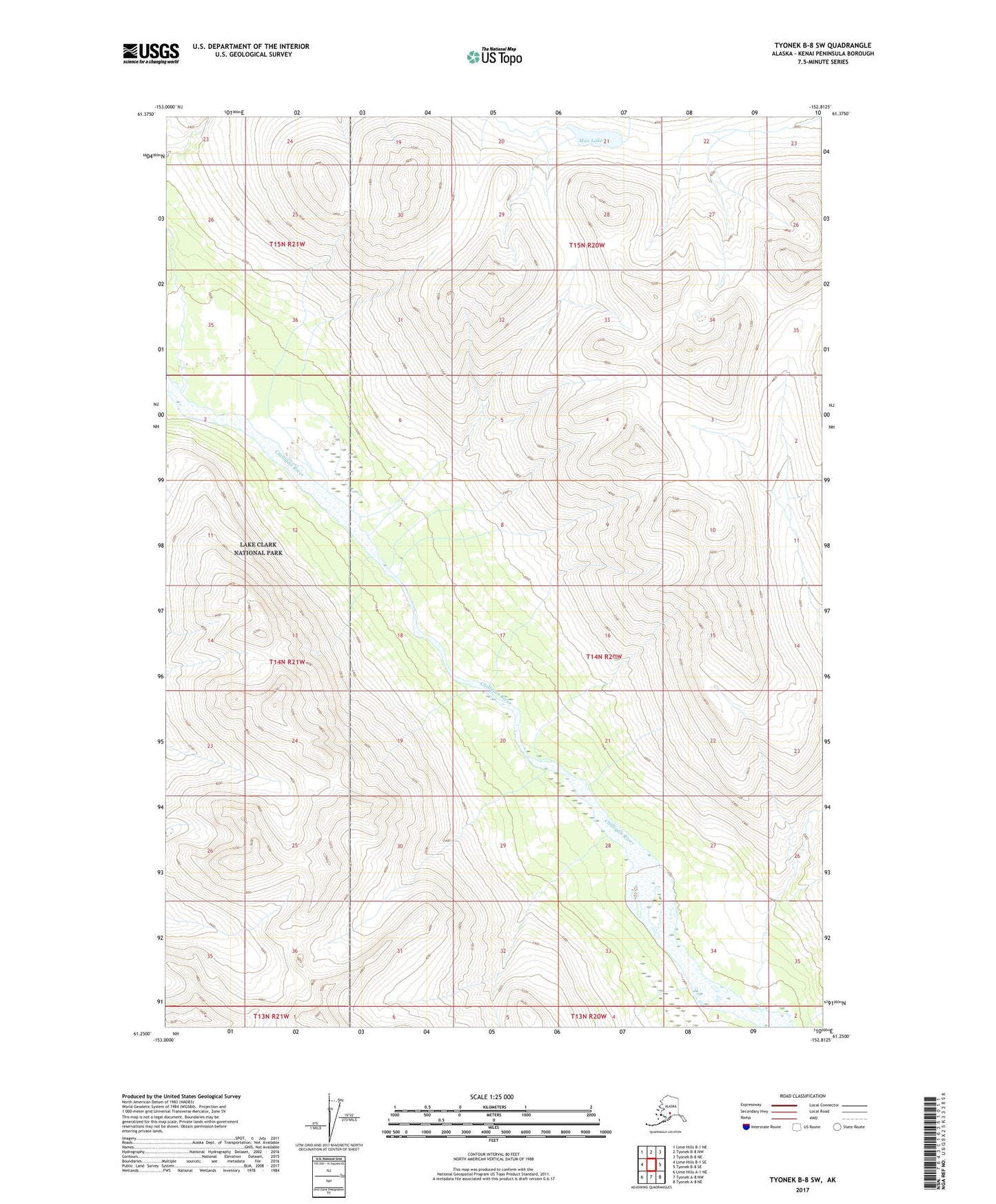 Tyonek B-8 SW Alaska US Topo Map Image