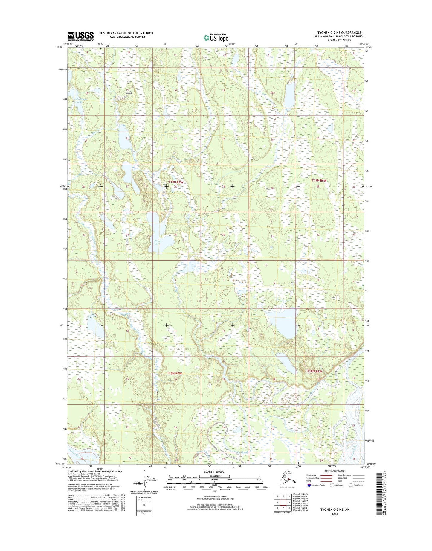Tyonek C-2 NE Alaska US Topo Map Image