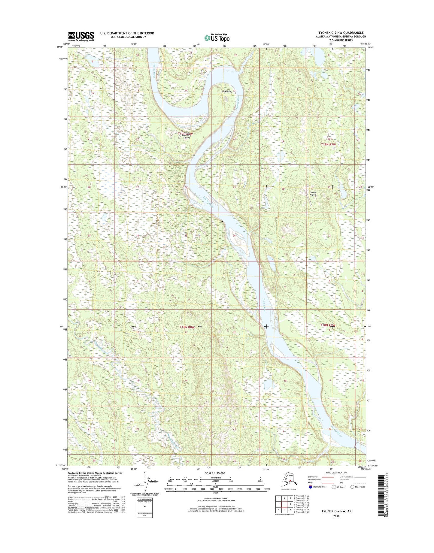 Tyonek C-2 NW Alaska US Topo Map Image
