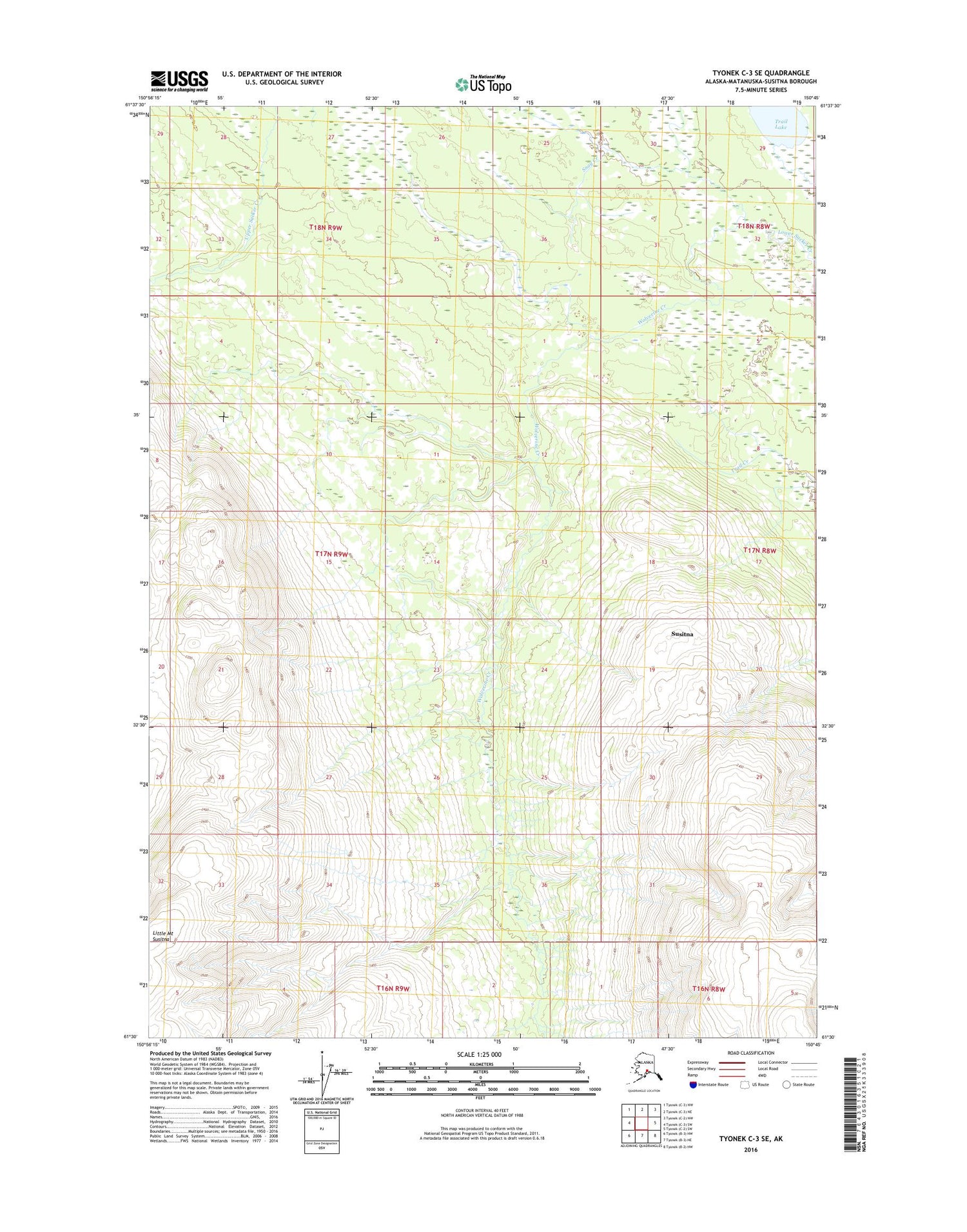 Tyonek C-3 SE Alaska US Topo Map Image