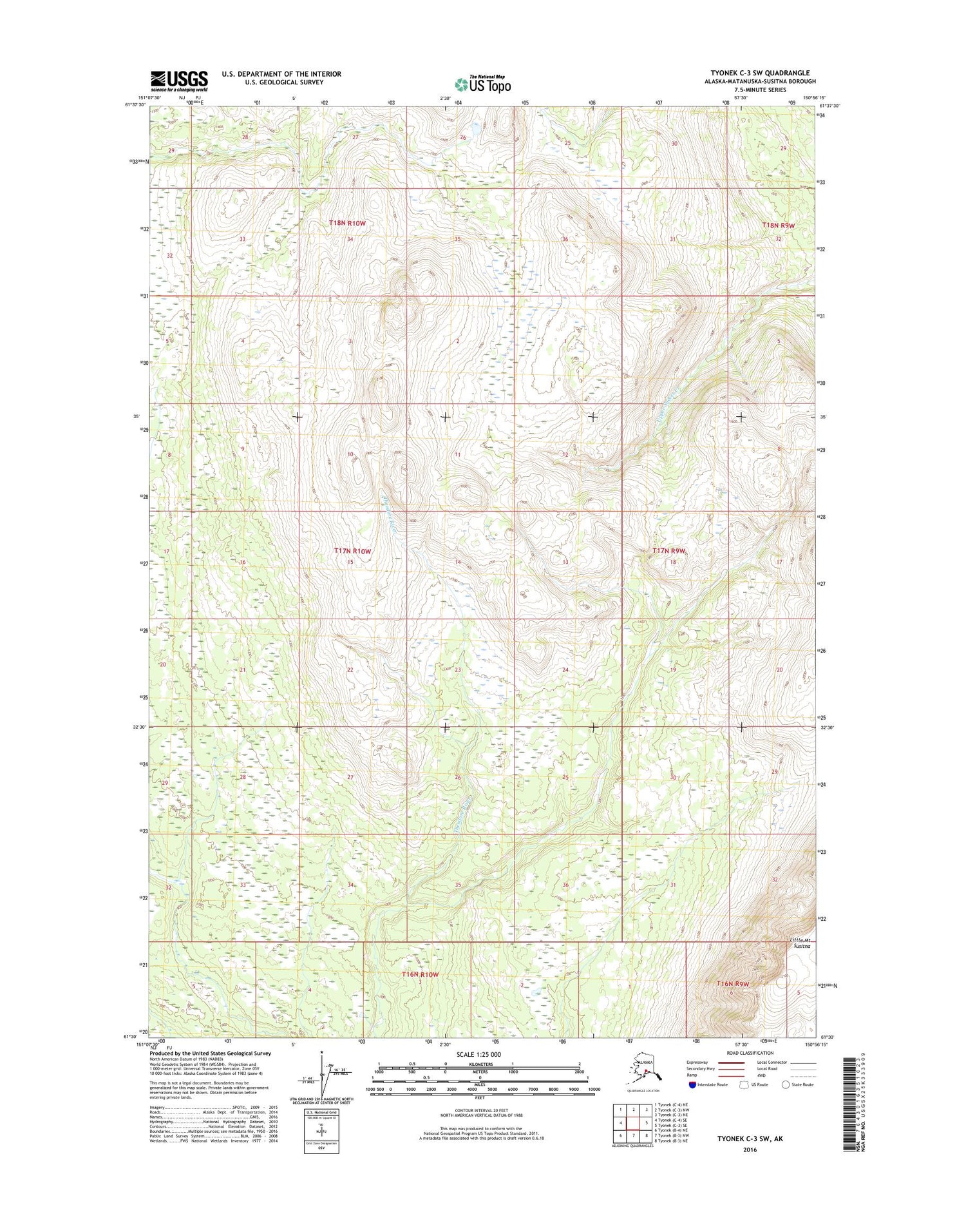 Tyonek C-3 SW Alaska US Topo Map Image