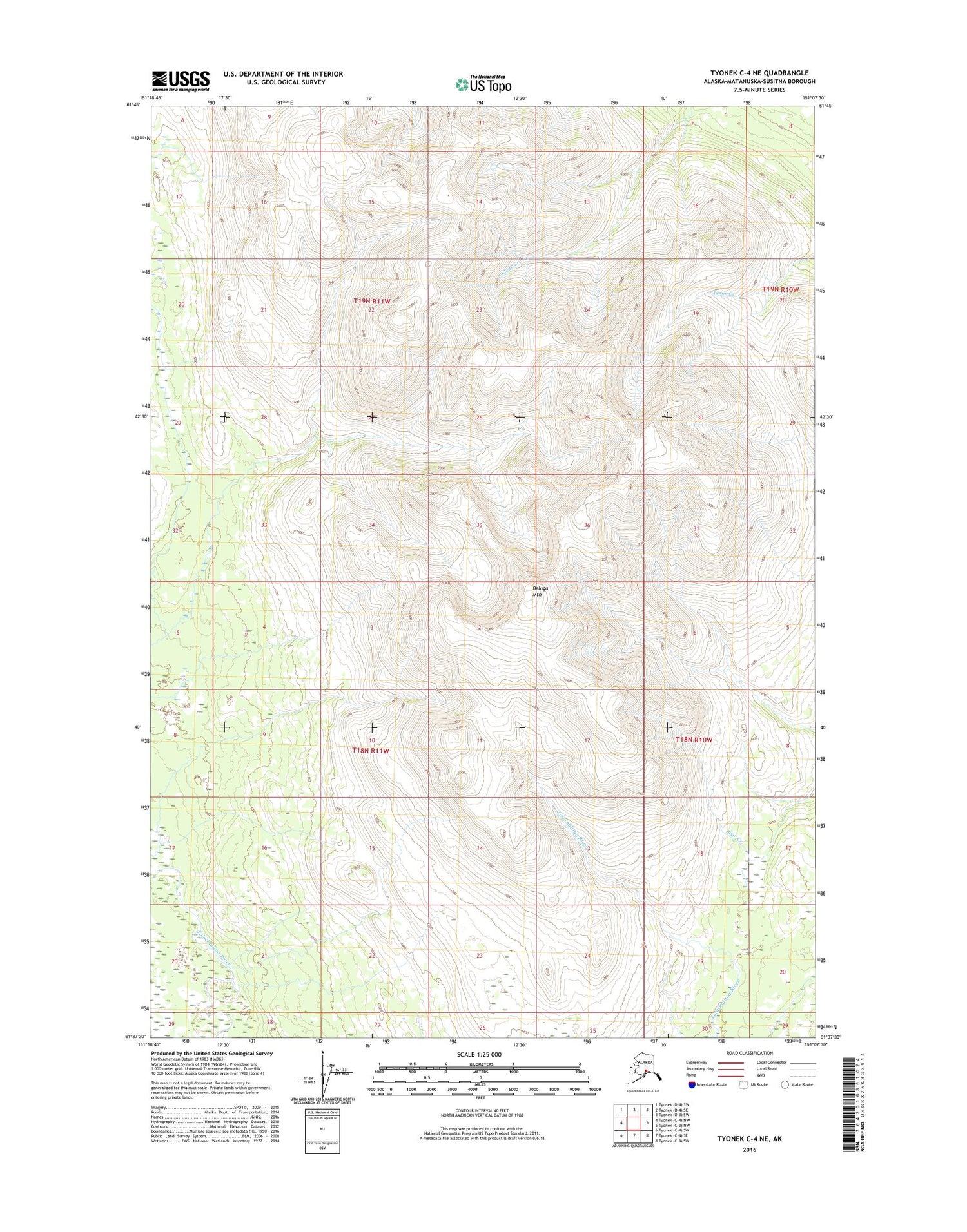 Tyonek C-4 NE Alaska US Topo Map Image