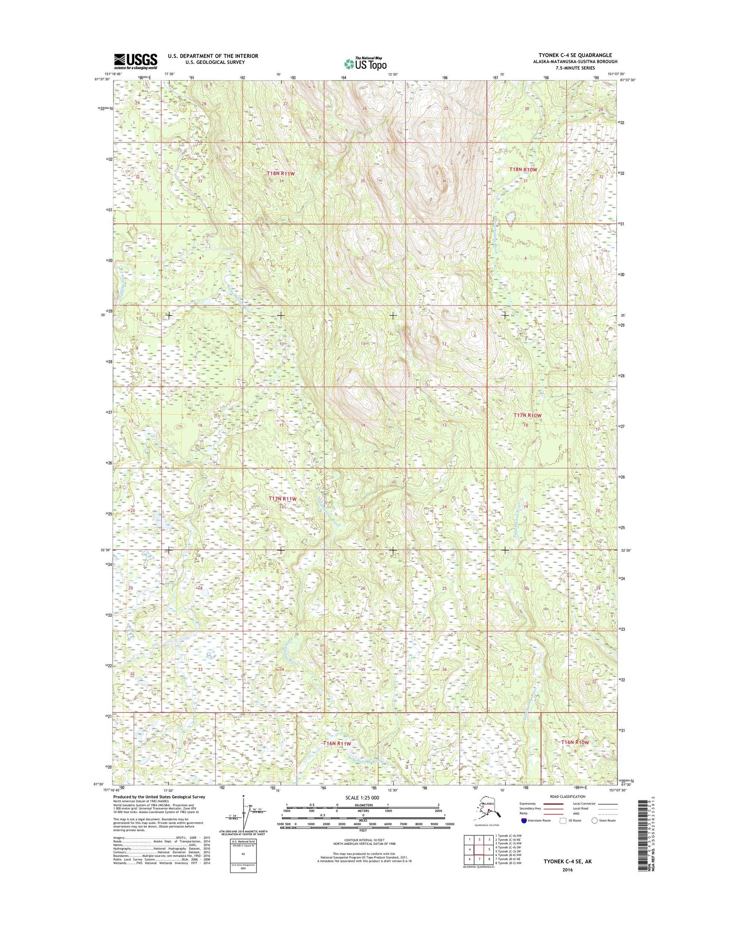 Tyonek C-4 SE Alaska US Topo Map Image