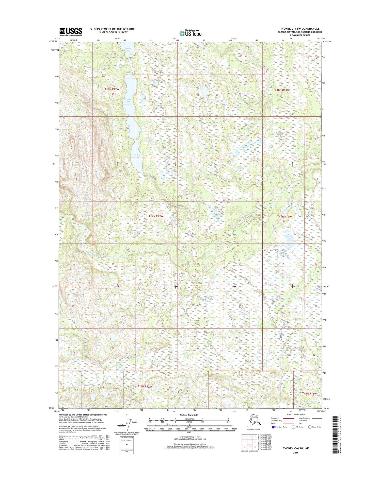 Tyonek C-4 SW Alaska US Topo Map Image