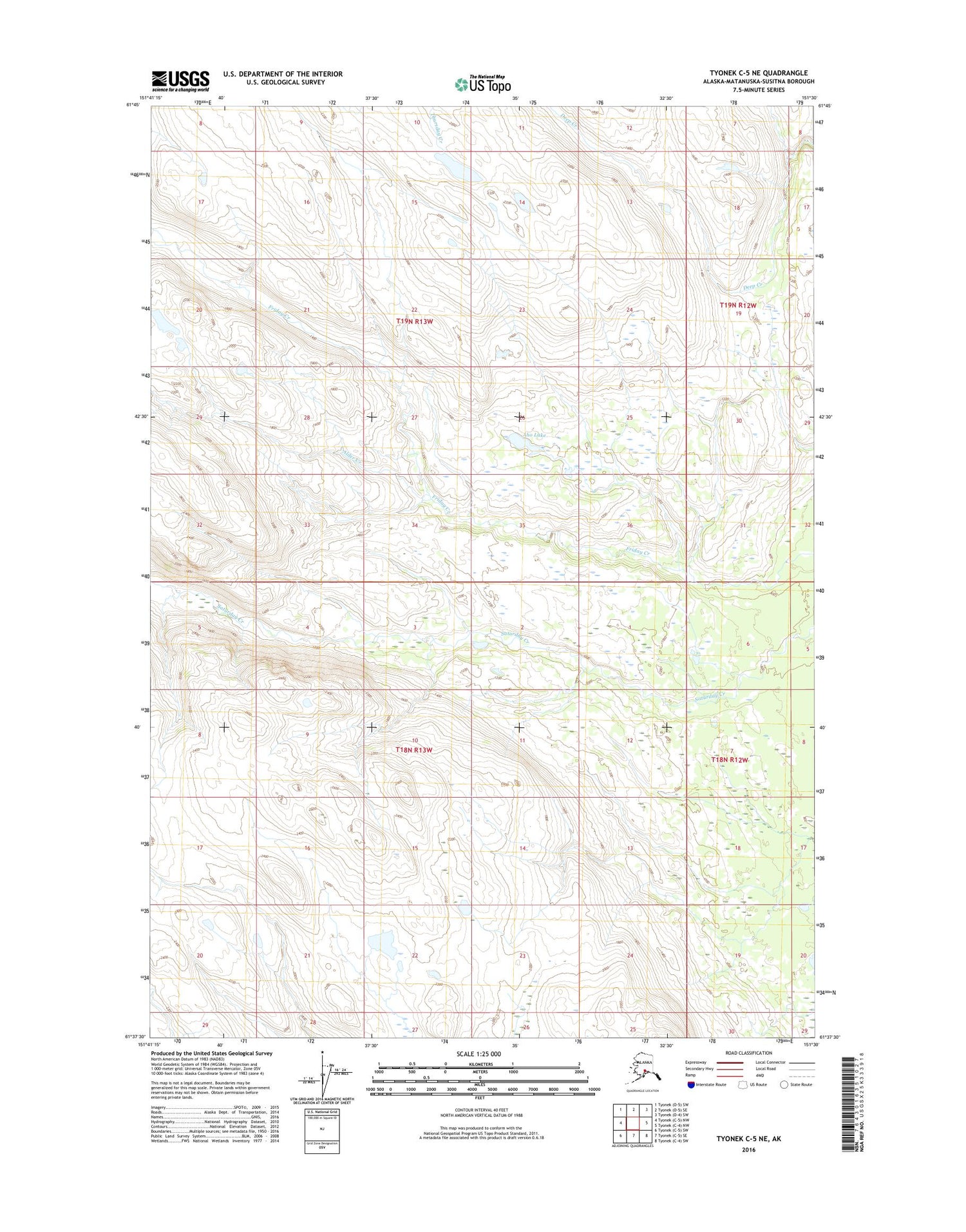 Tyonek C-5 NE Alaska US Topo Map Image