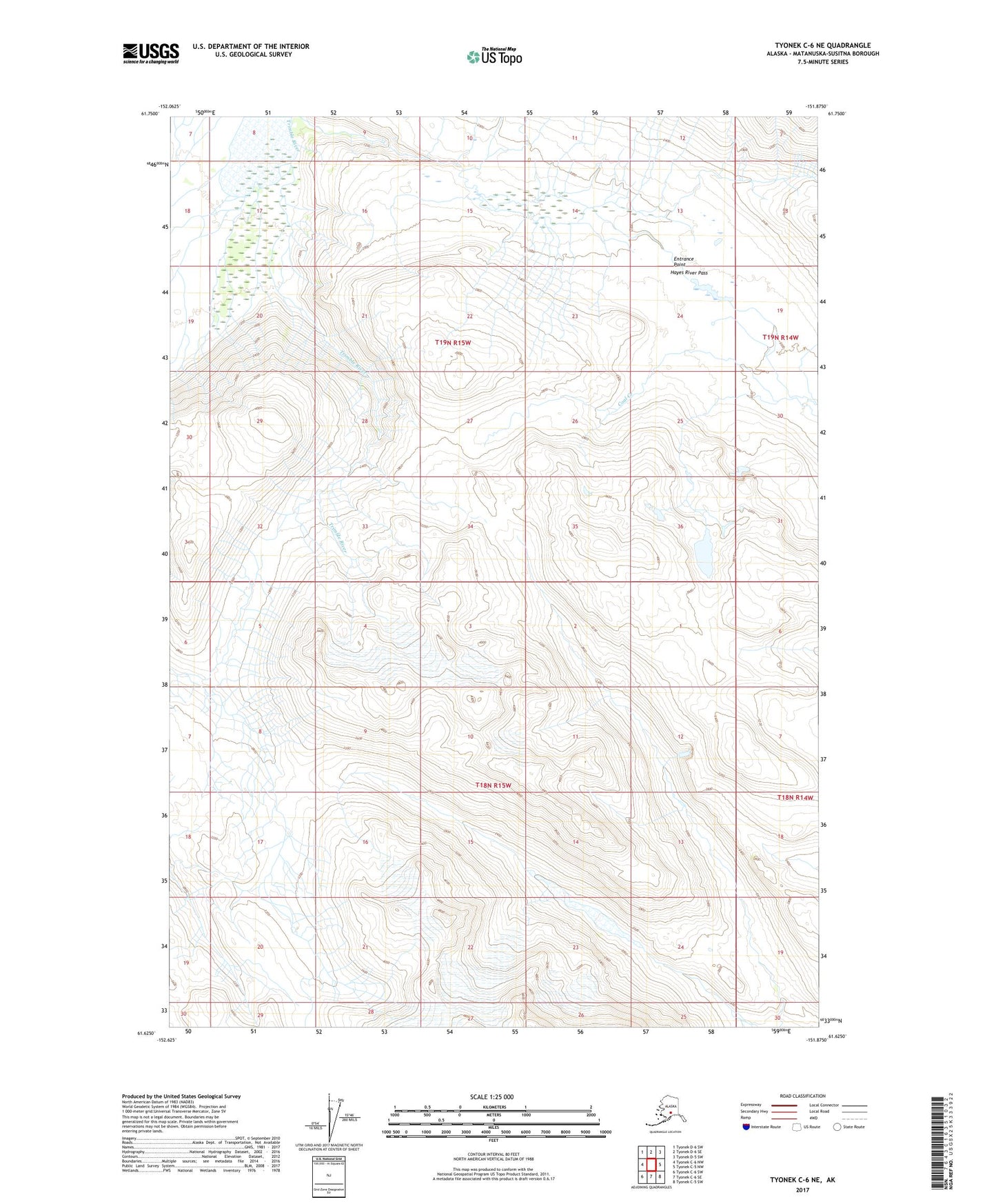 Tyonek C-6 NE Alaska US Topo Map Image
