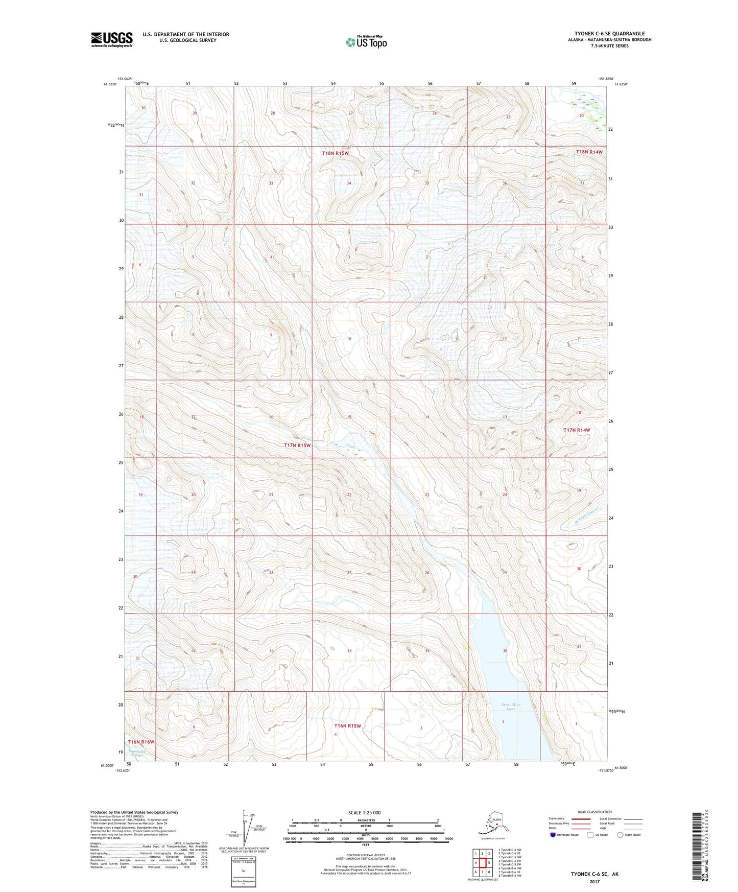 Tyonek C-6 SE Alaska US Topo Map Image