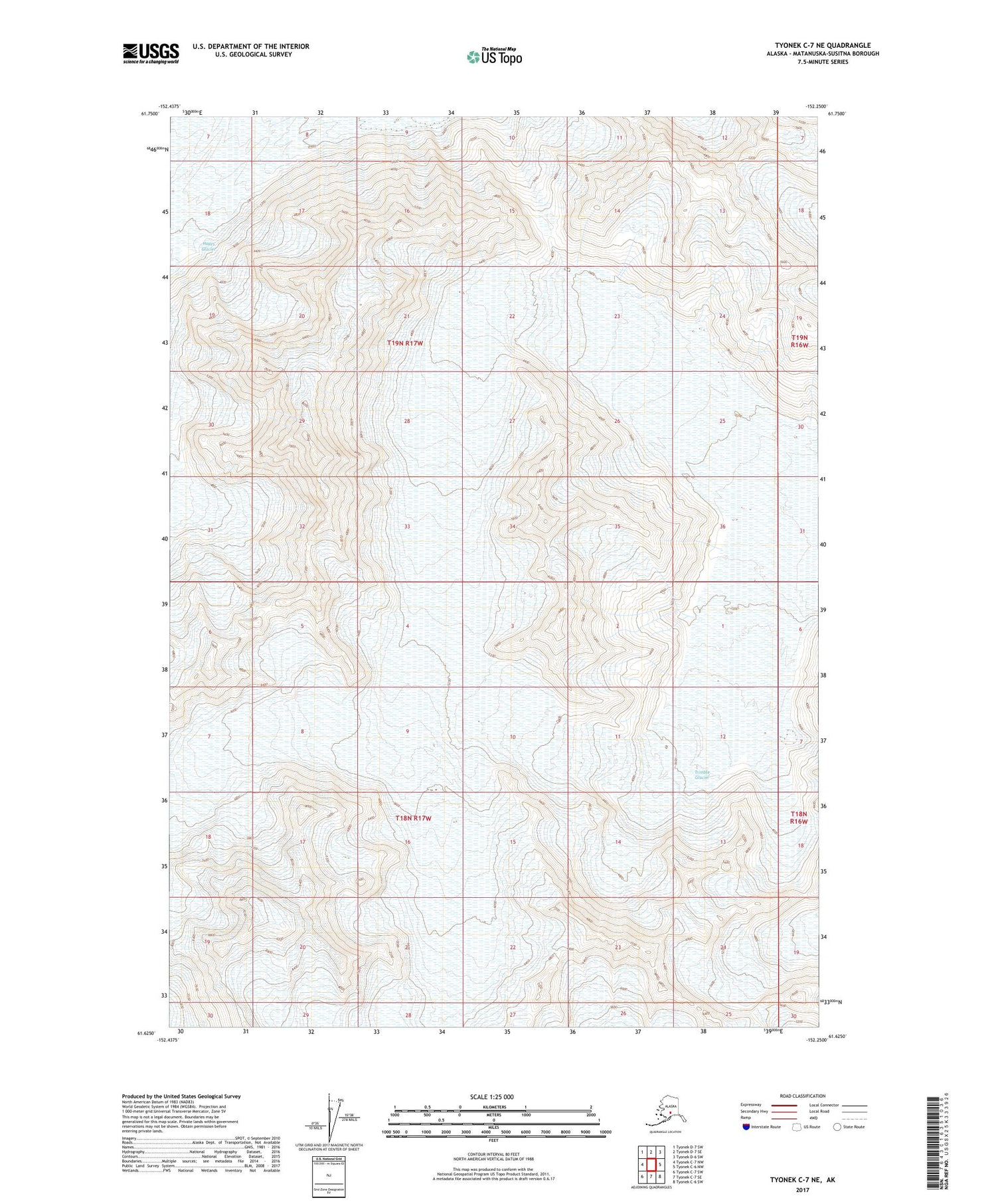 Tyonek C-7 NE Alaska US Topo Map Image