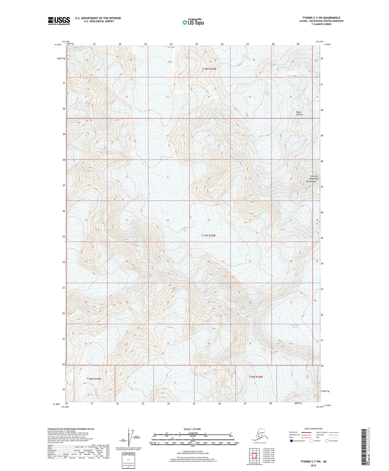 Tyonek C-7 SW Alaska US Topo Map Image