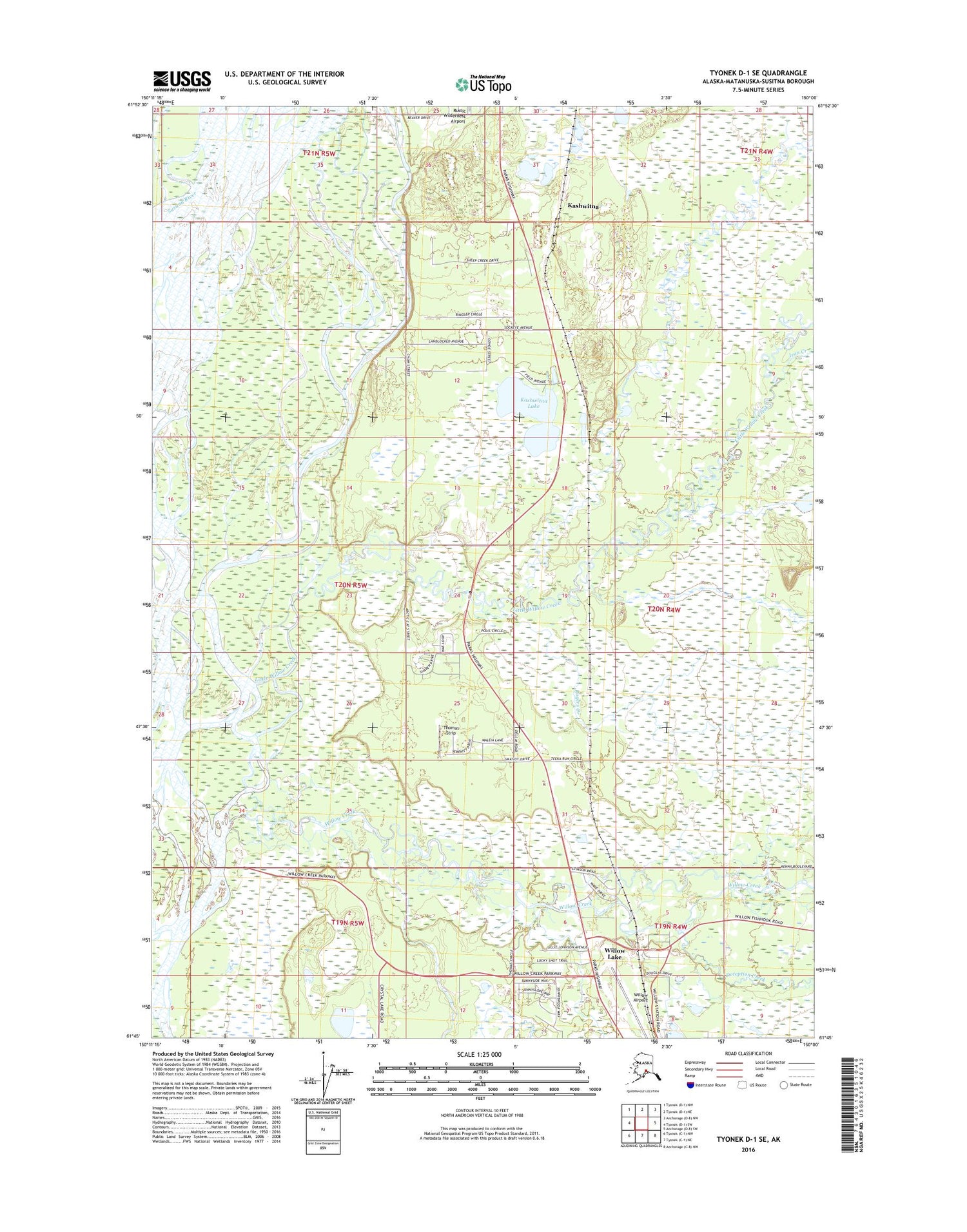 Tyonek D-1 SE Alaska US Topo Map Image