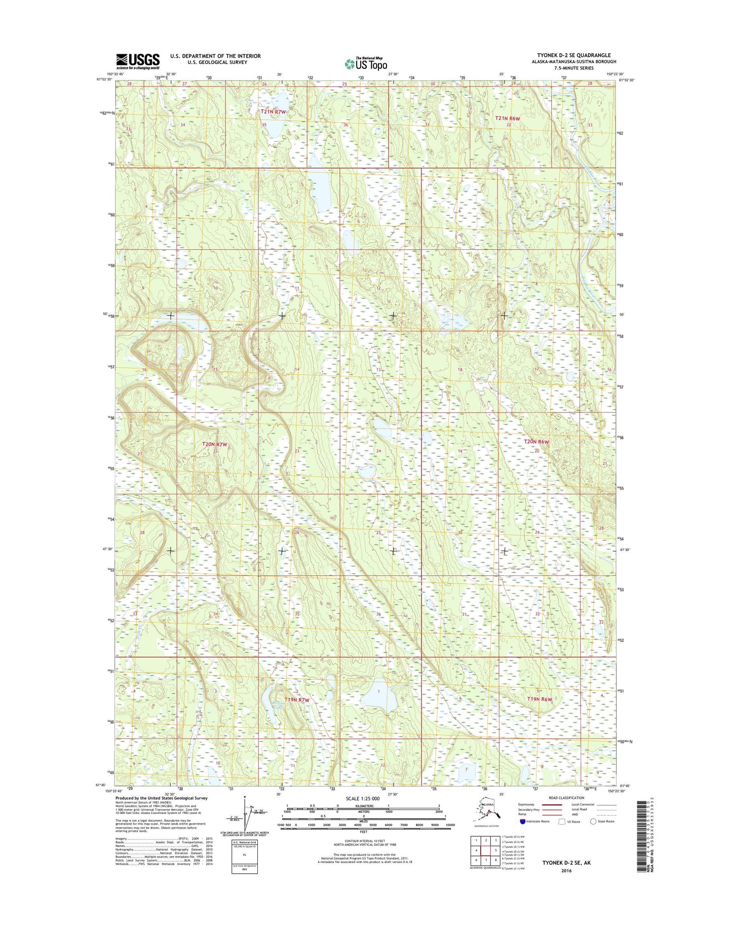 Tyonek D-2 SE Alaska US Topo Map Image