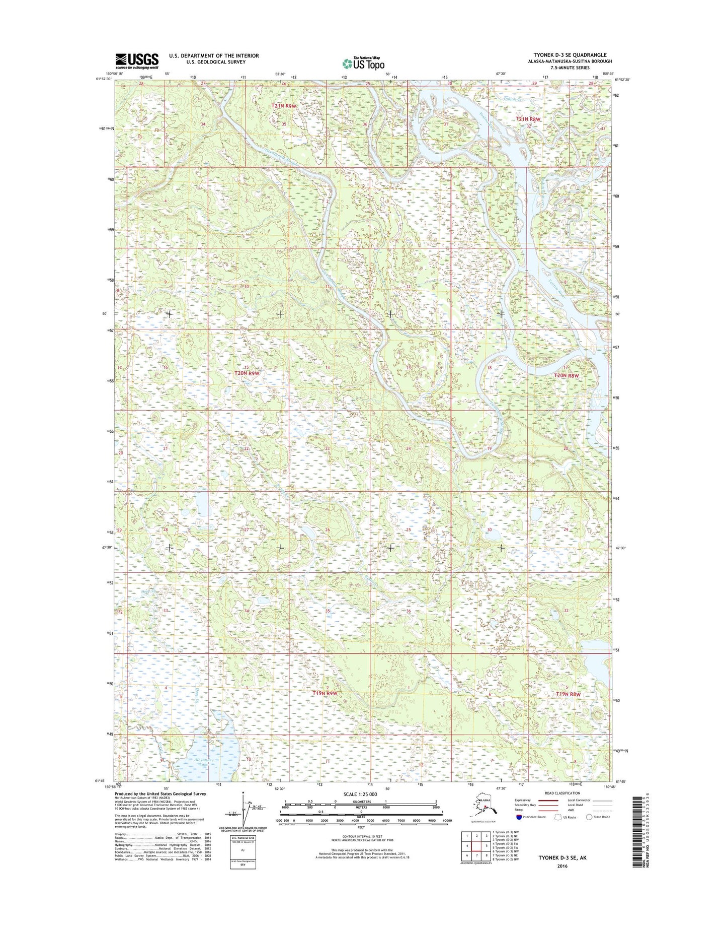 Tyonek D-3 SE Alaska US Topo Map Image